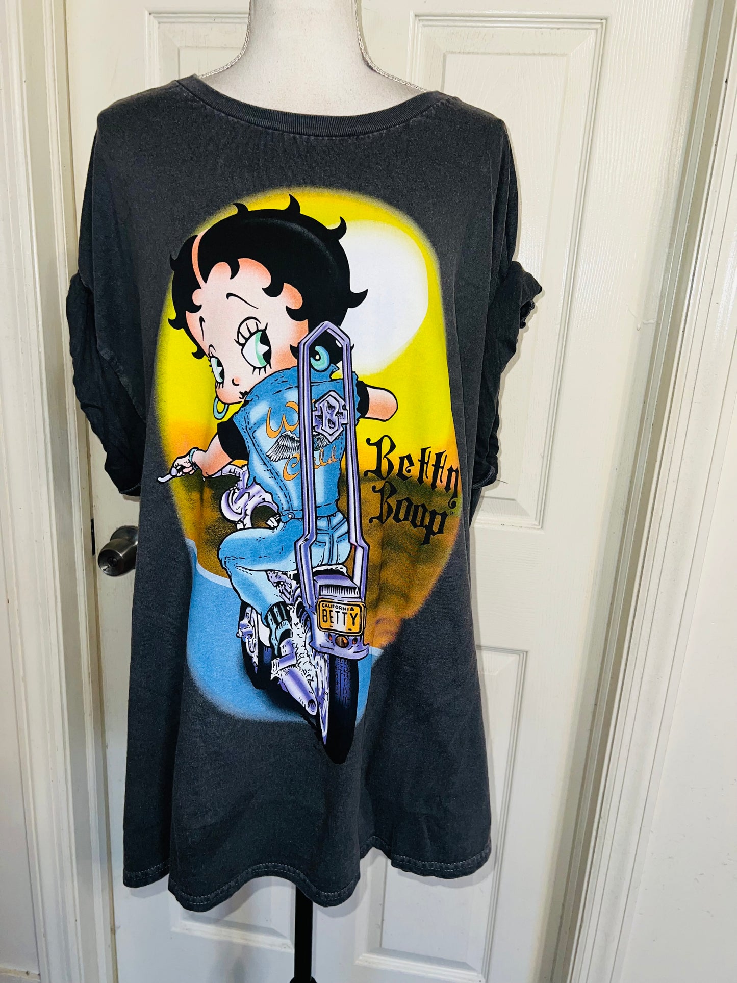 Betty Boop Wild Child Oversized Distressed Tee