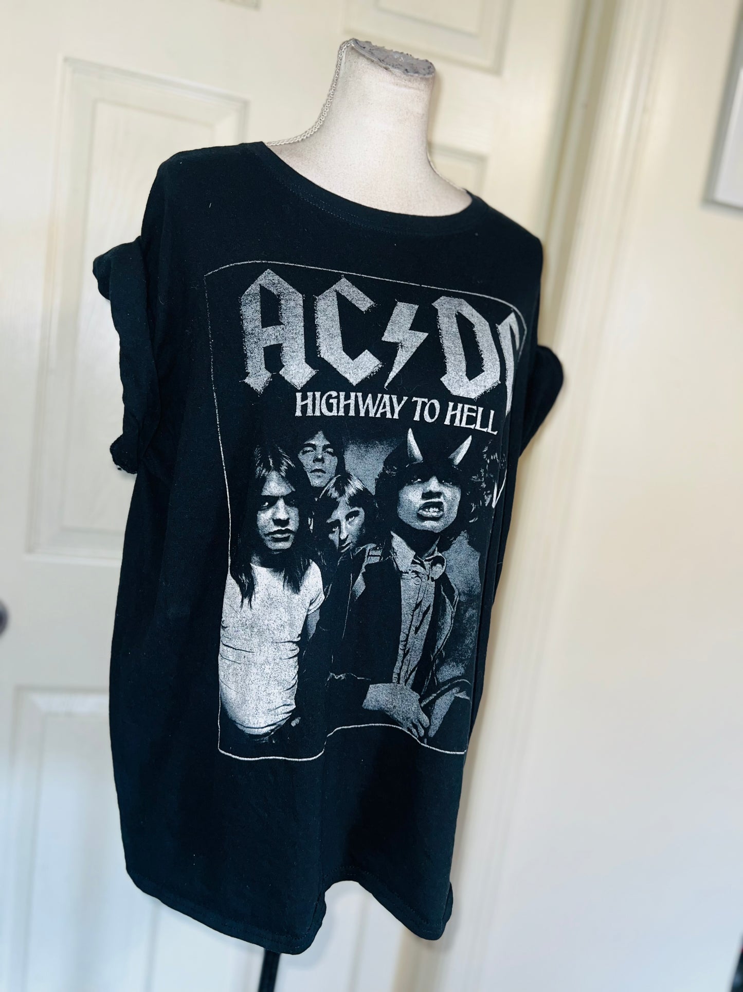 AC/DC Highway to Hell Distressed Oversized Tee