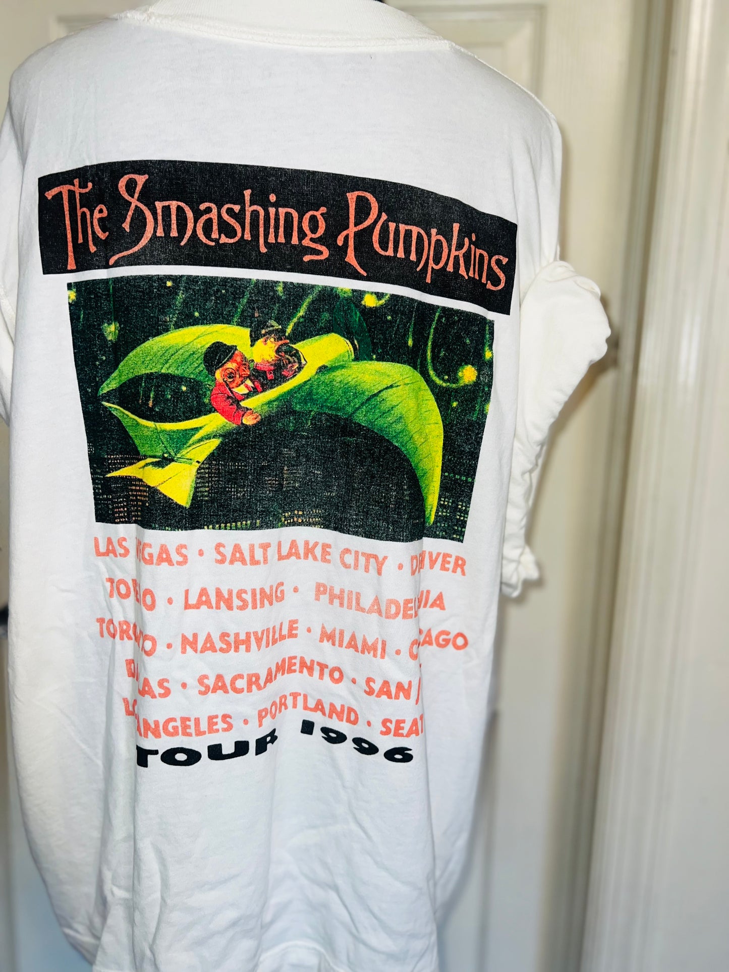 The Smashing Pumpkins Double Sided Oversized Distressed Tee