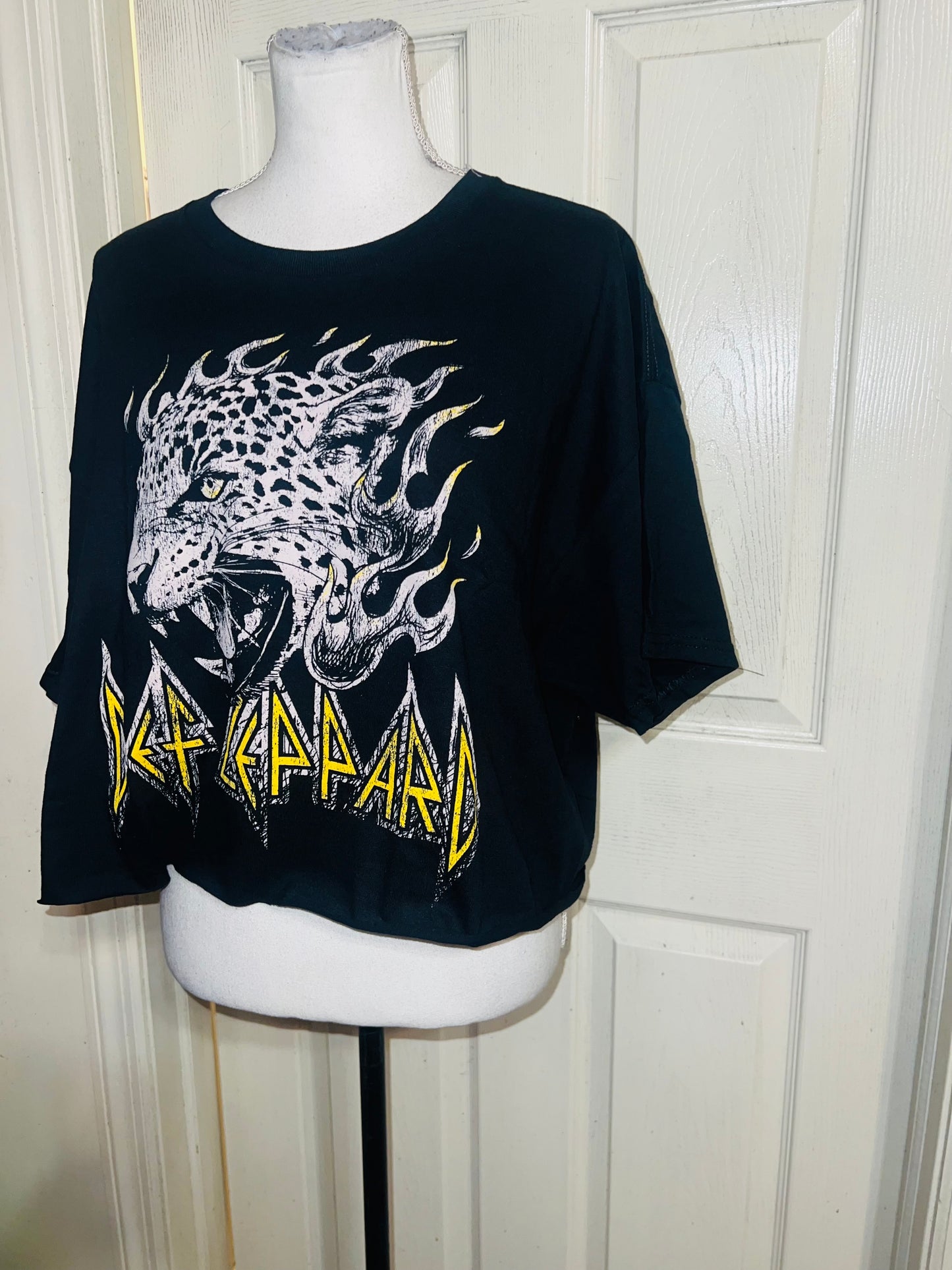 Def Leppard Oversized Distressed Tee