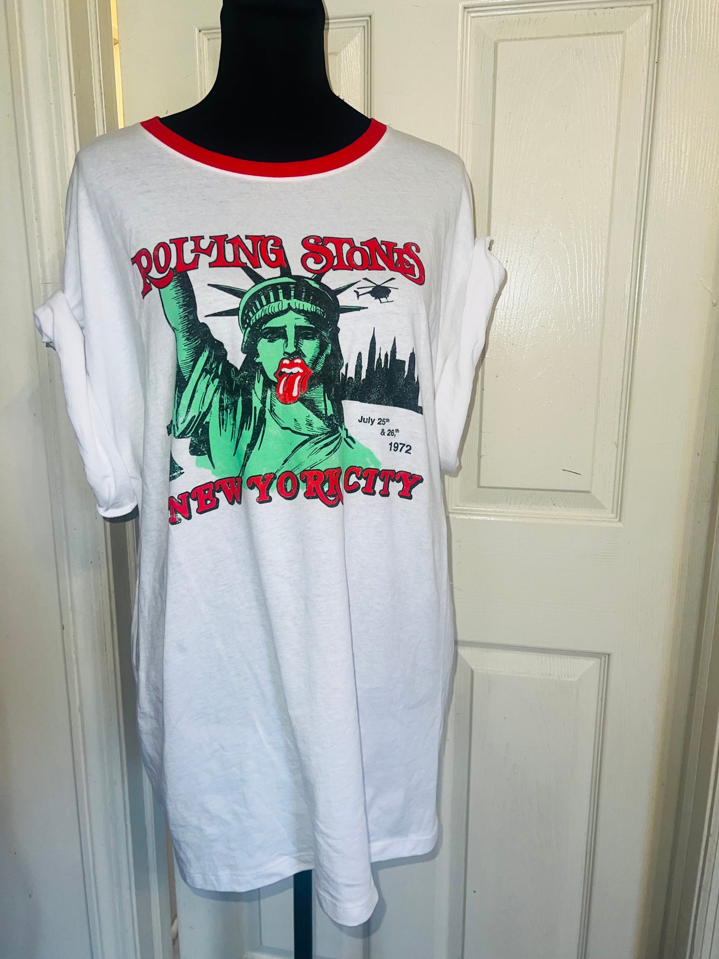 Rolling Stones Oversized Distressed Ted