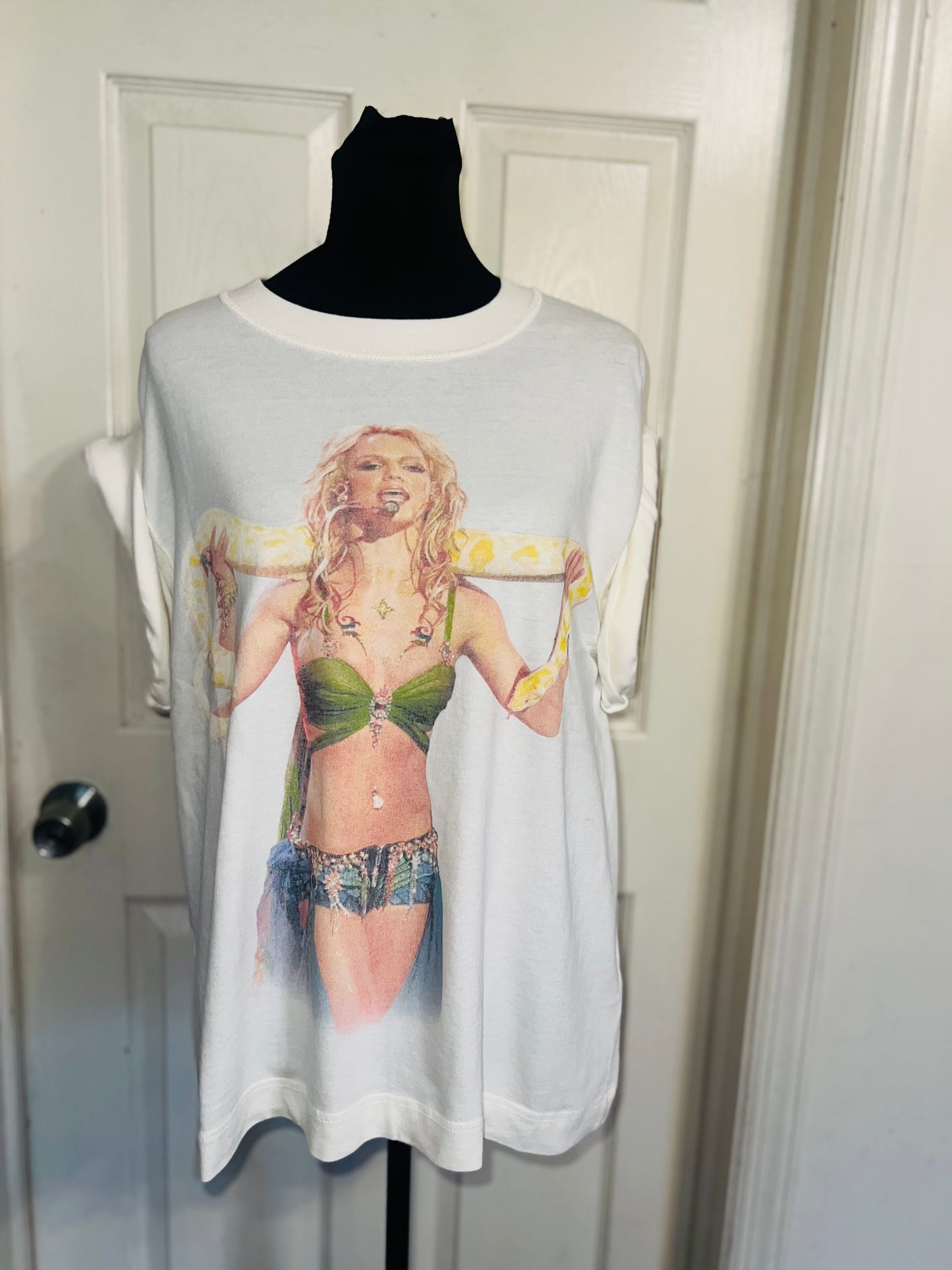 Britney Spears Oversized Distressed Tee