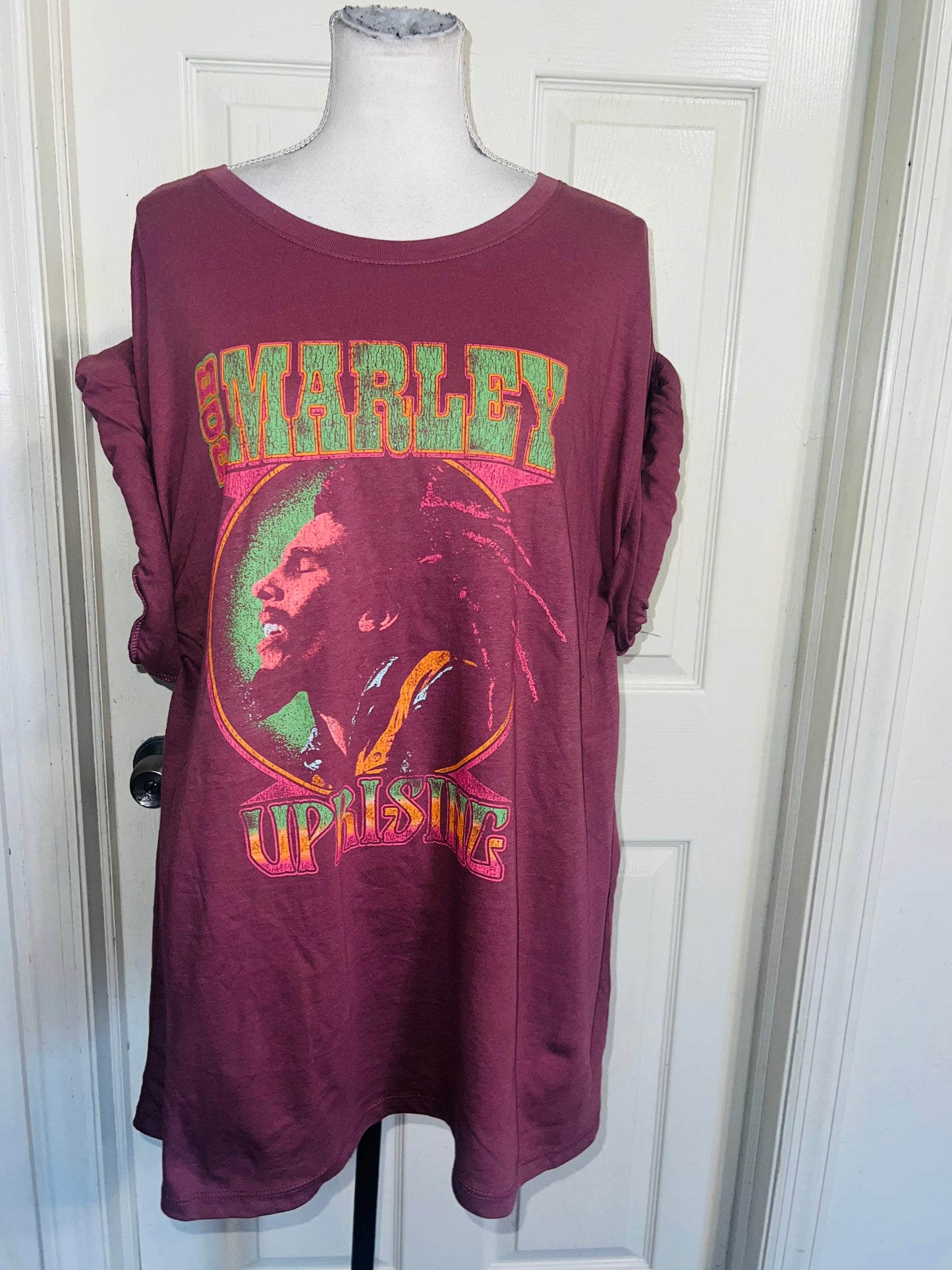 Bob Marley Oversized Distressed Tee