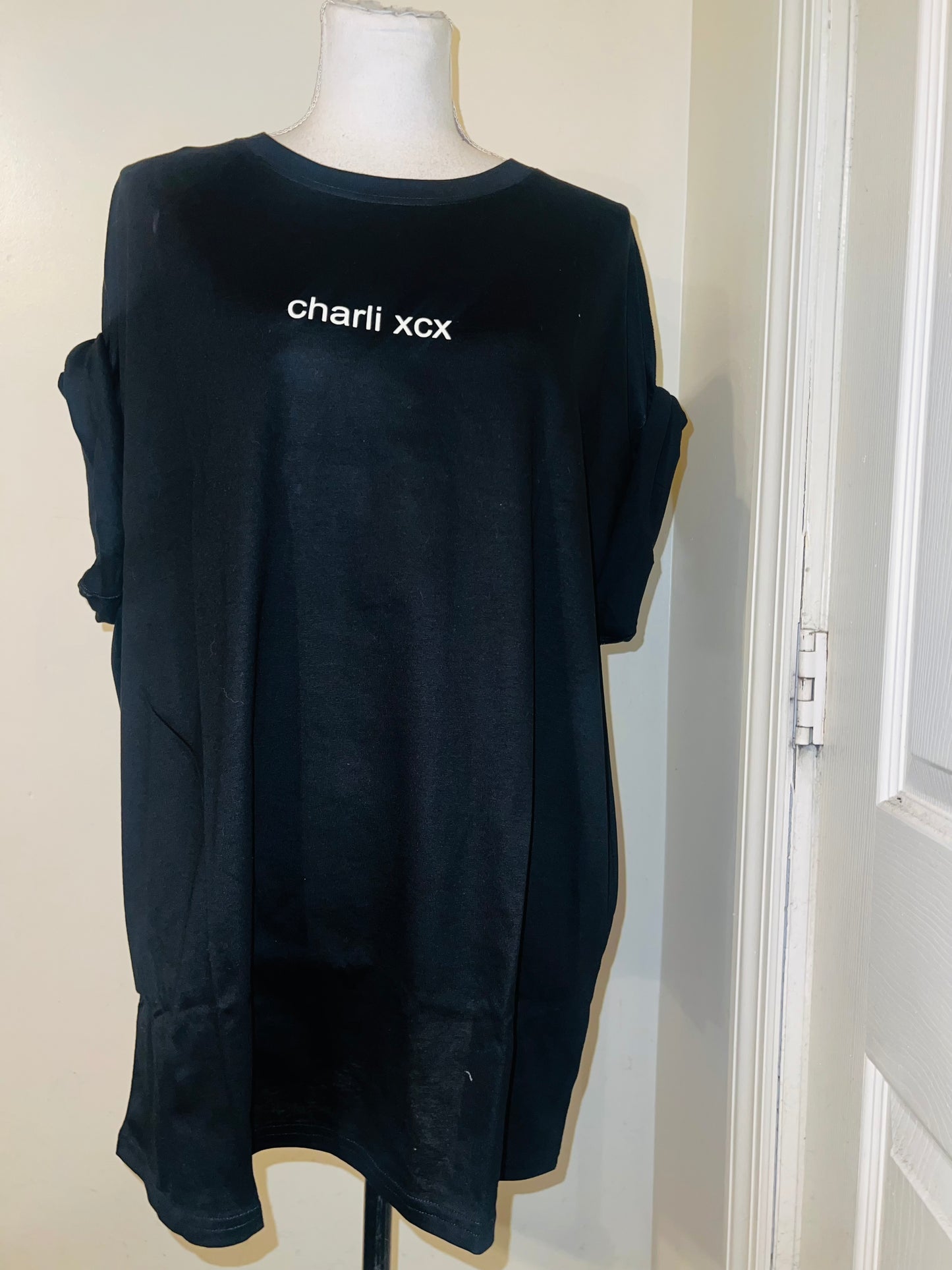 Charli XCX Double Sided Oversized Distressed Tee