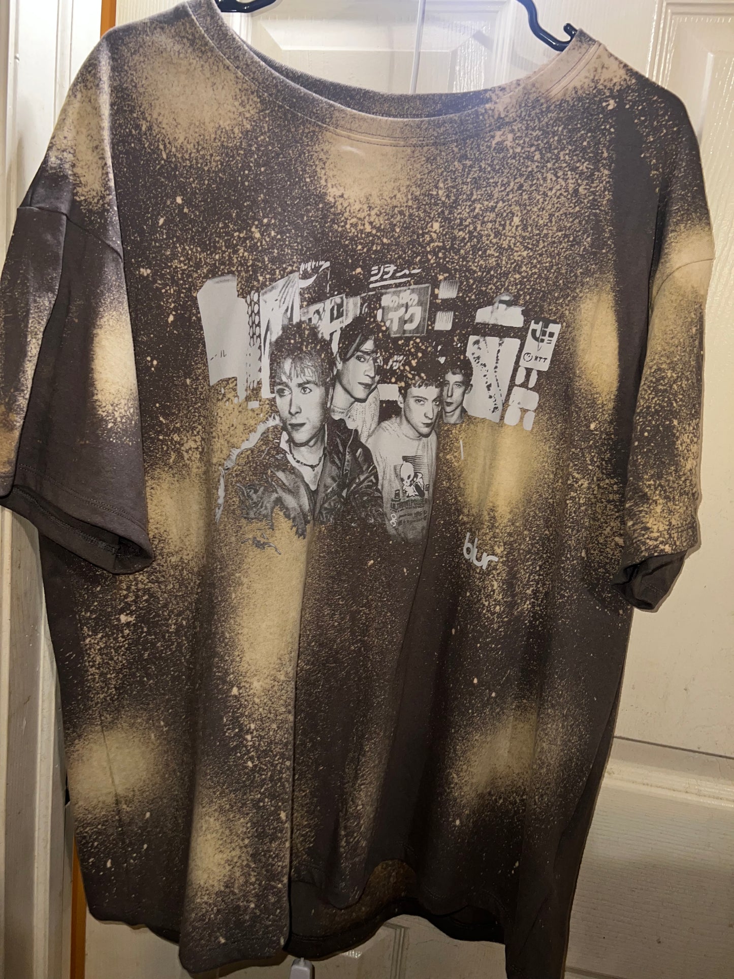 Bleached Blur Oversized Distressed Tee