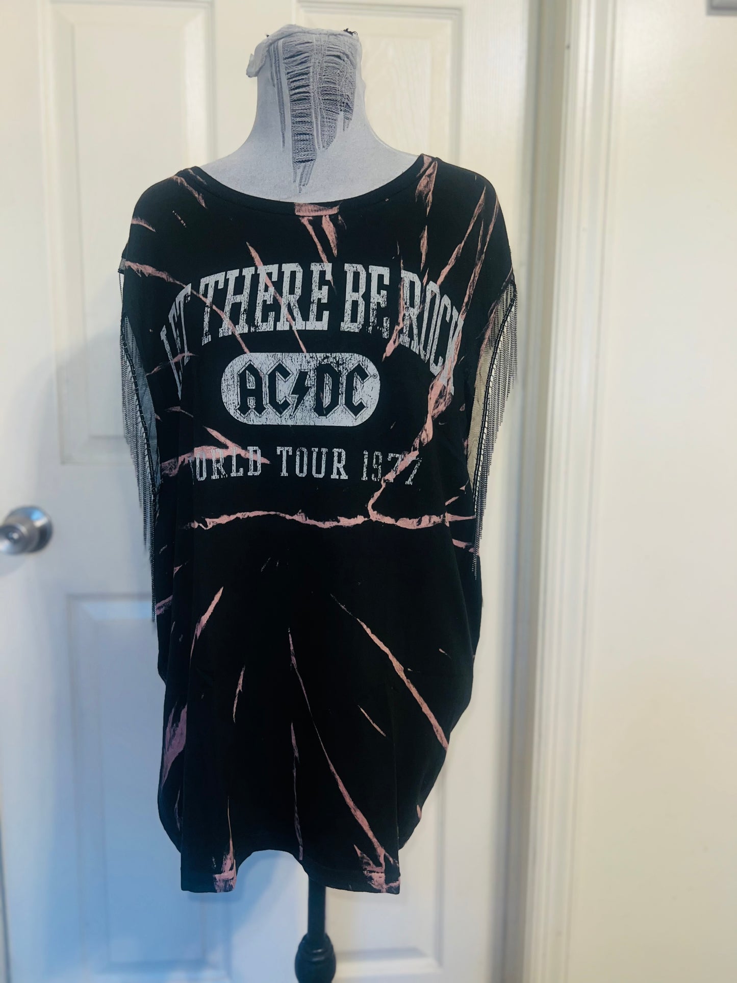 MAC/DC Double Sided Muscle Tee with Metal Fringe