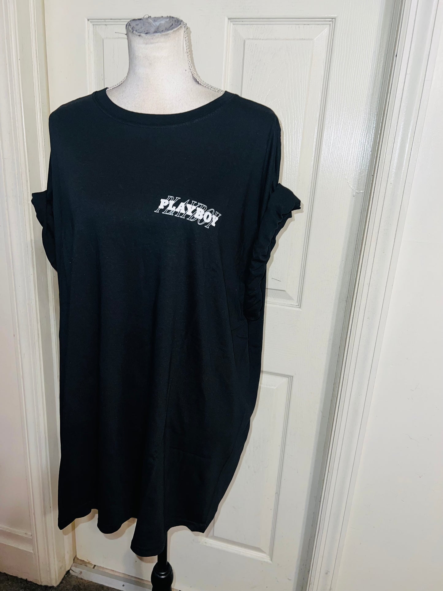 Playboy Double Sides Oversized Distressed Tee