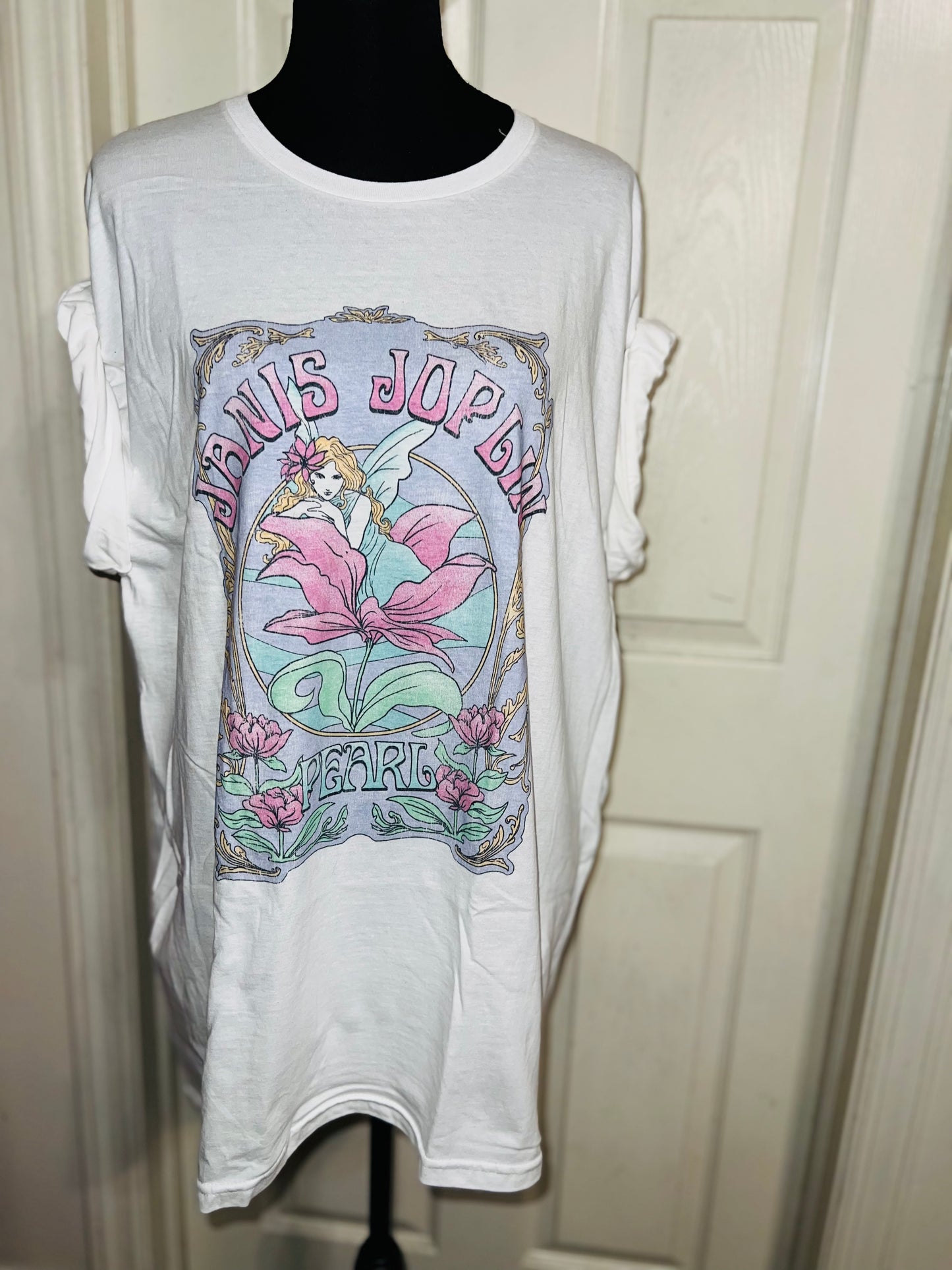 Janis Joplin Oversized Distressed Tee