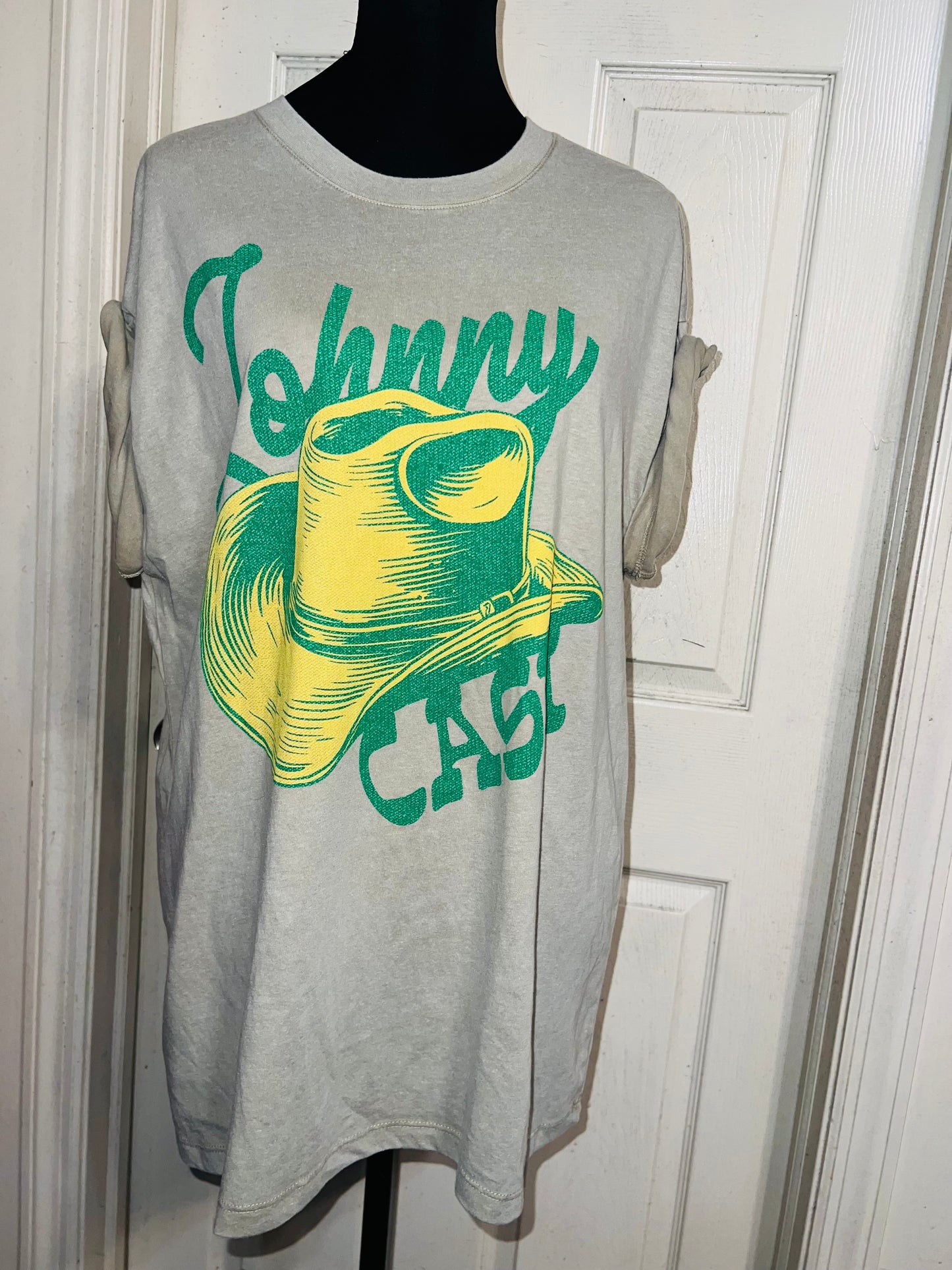 Johnny Cash Double Sided Oversized Distressed Tee