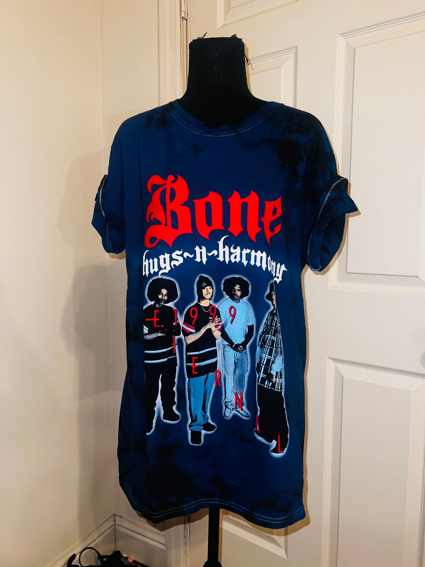 Bone Thugs n Harmony Tie Dyed Oversized Distressed Tee