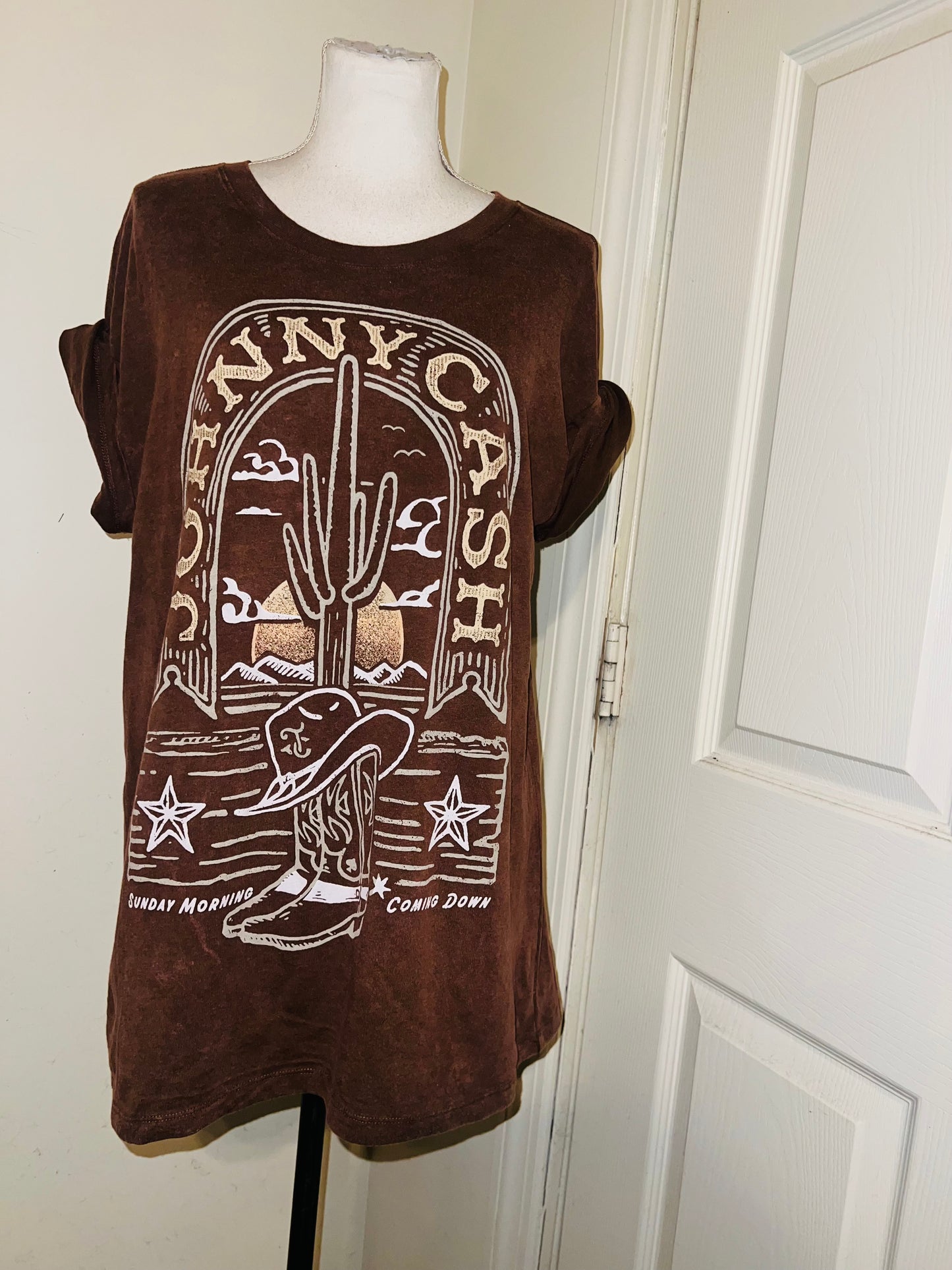 Johnny Cash Double Sided Oversized Distressed Tee