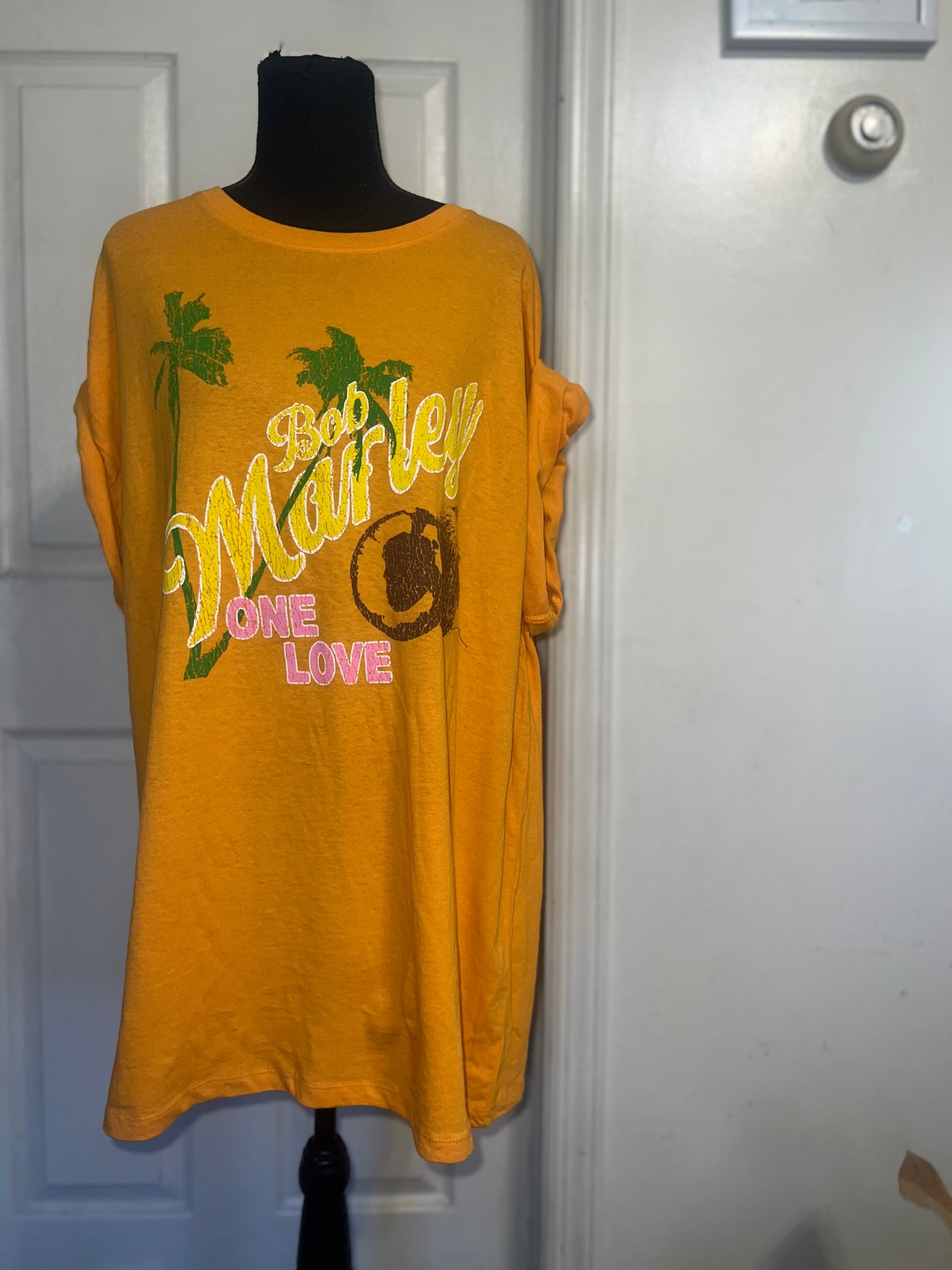 Bob Marley Oversized Distressed Tee