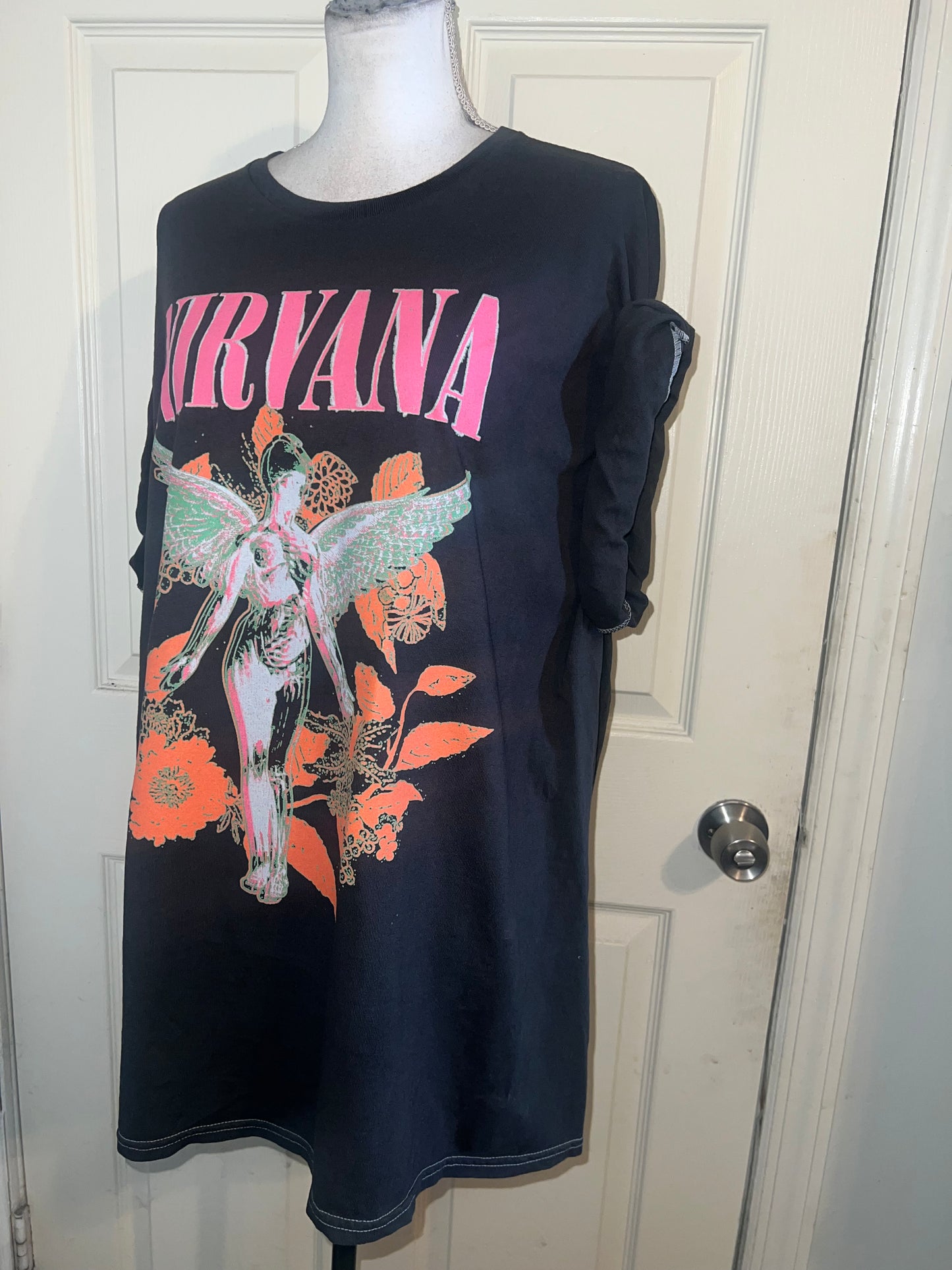 Nirvana Oversized Distressed Tee