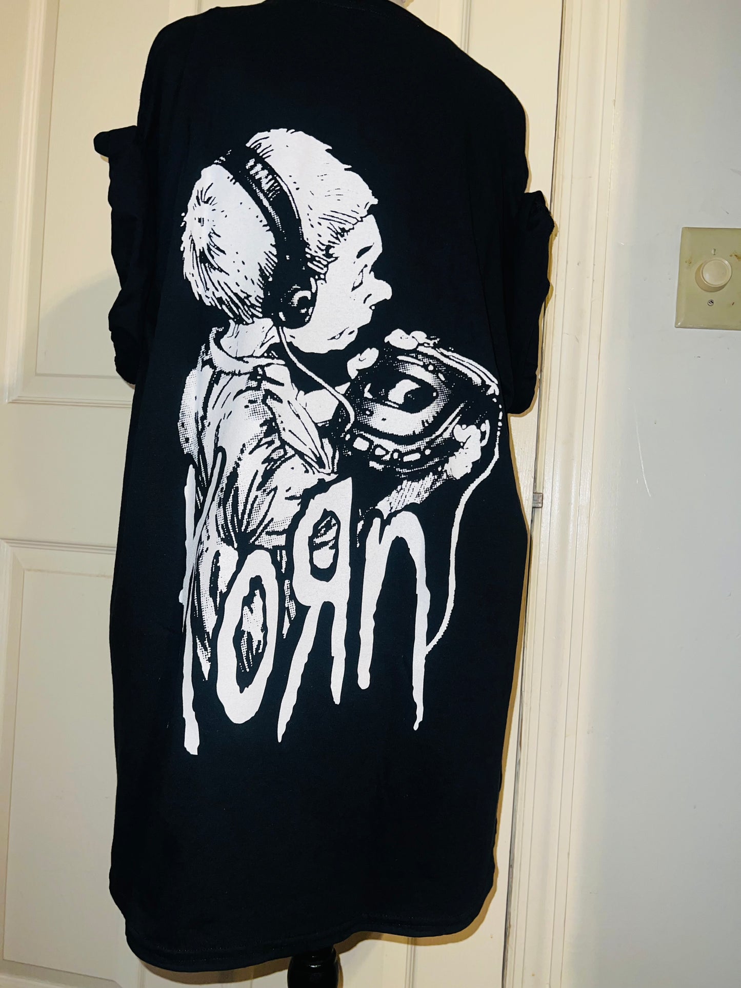 Korn Double Sided Oversized Distressed Tee