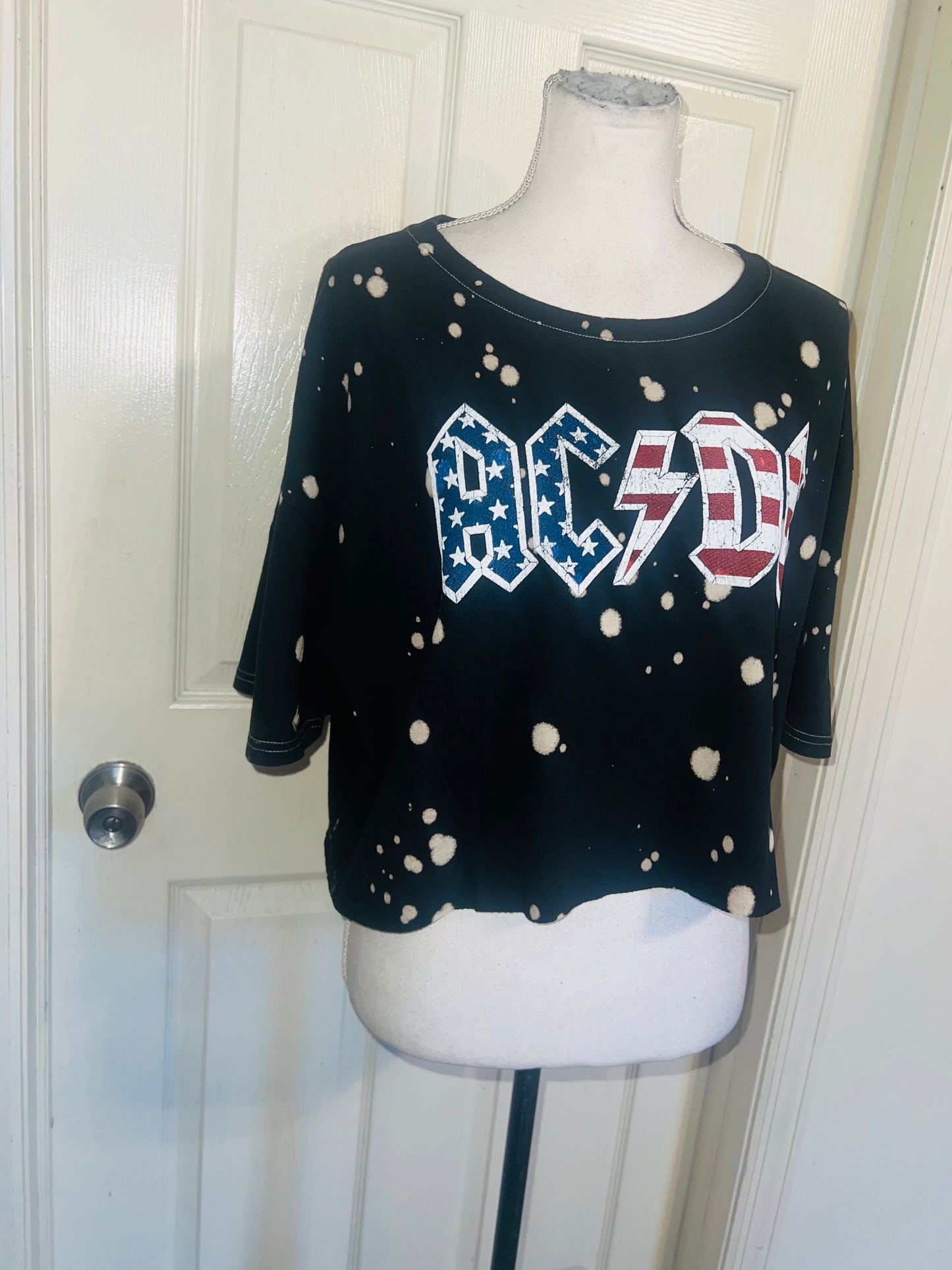 AC/DC Oversized Distressed Tee