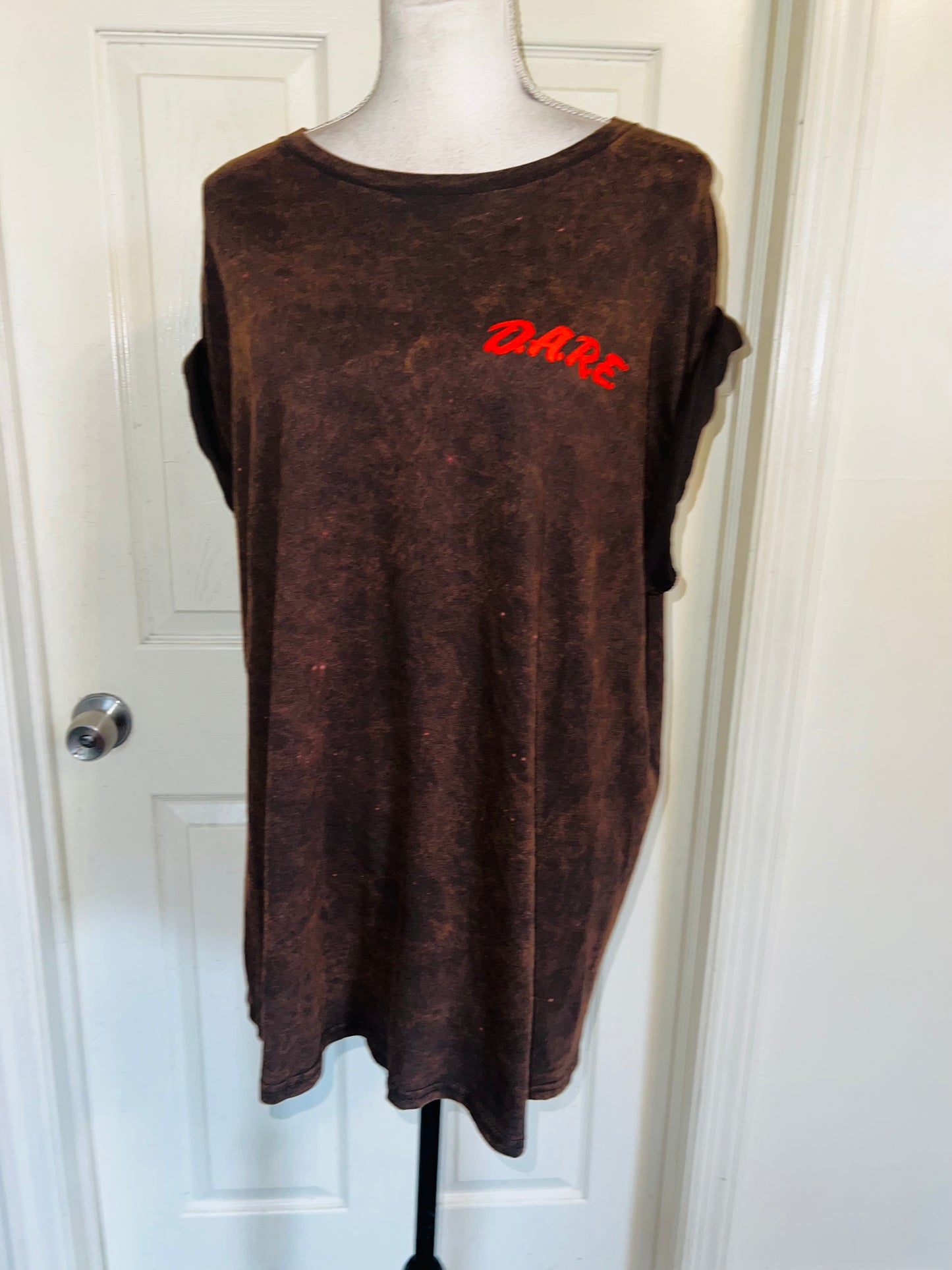 D.A.R.E Double Sided Oversized Distressed Tee