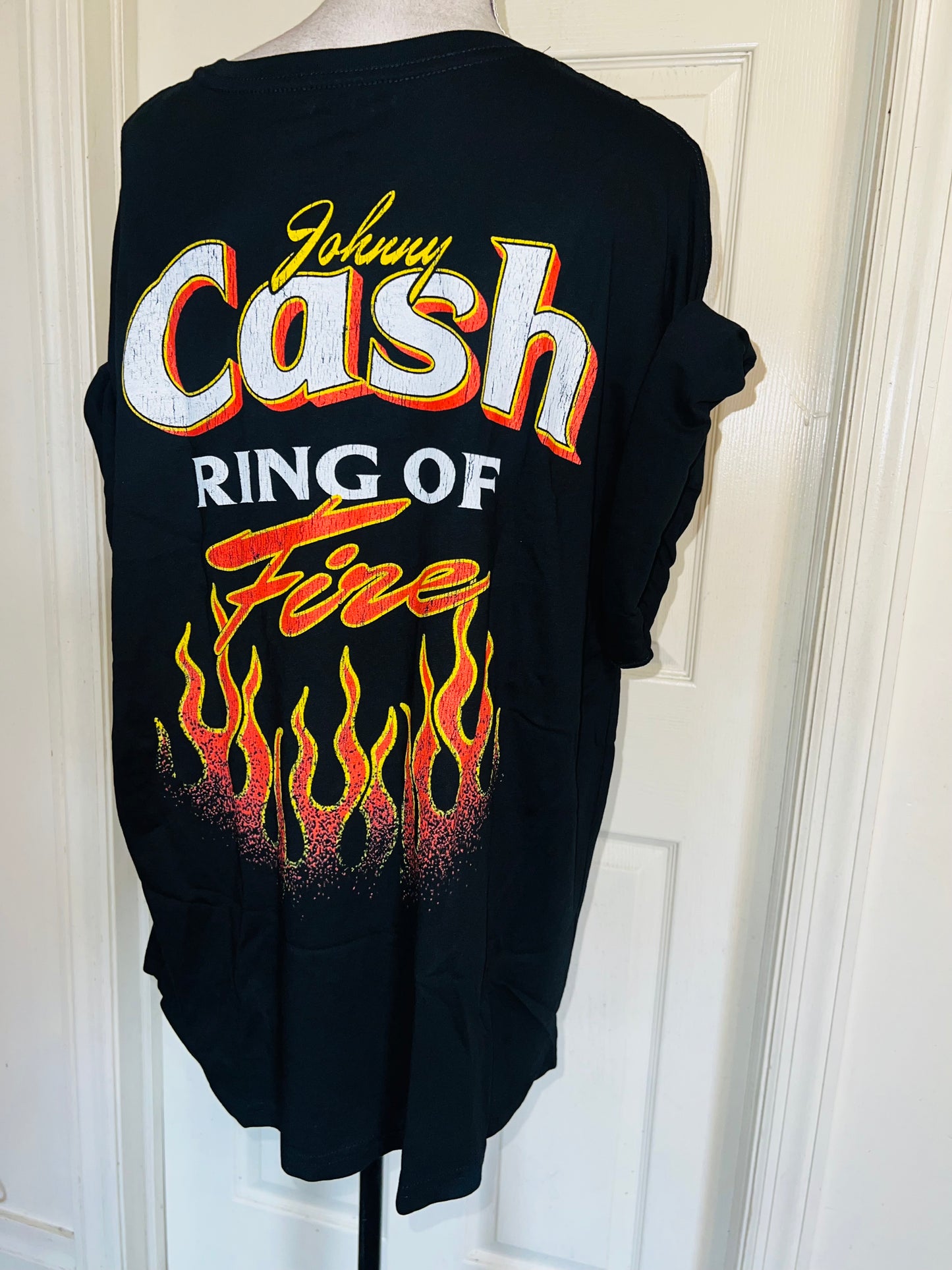Johnny Cash Double Sided Oversized Distressed Tee