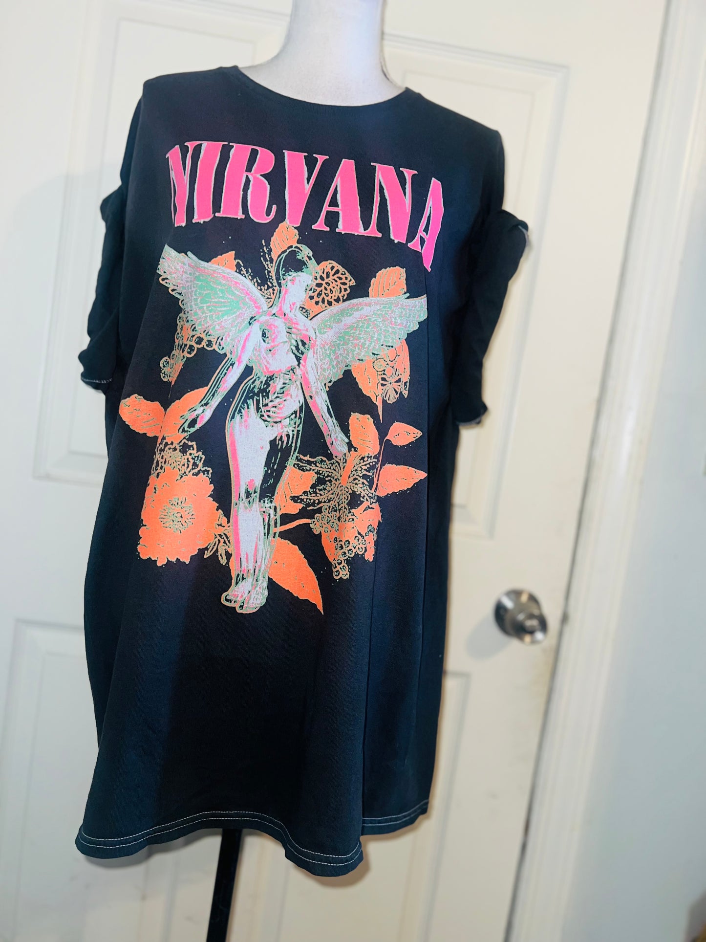 Nirvana Oversized Distressed Tee