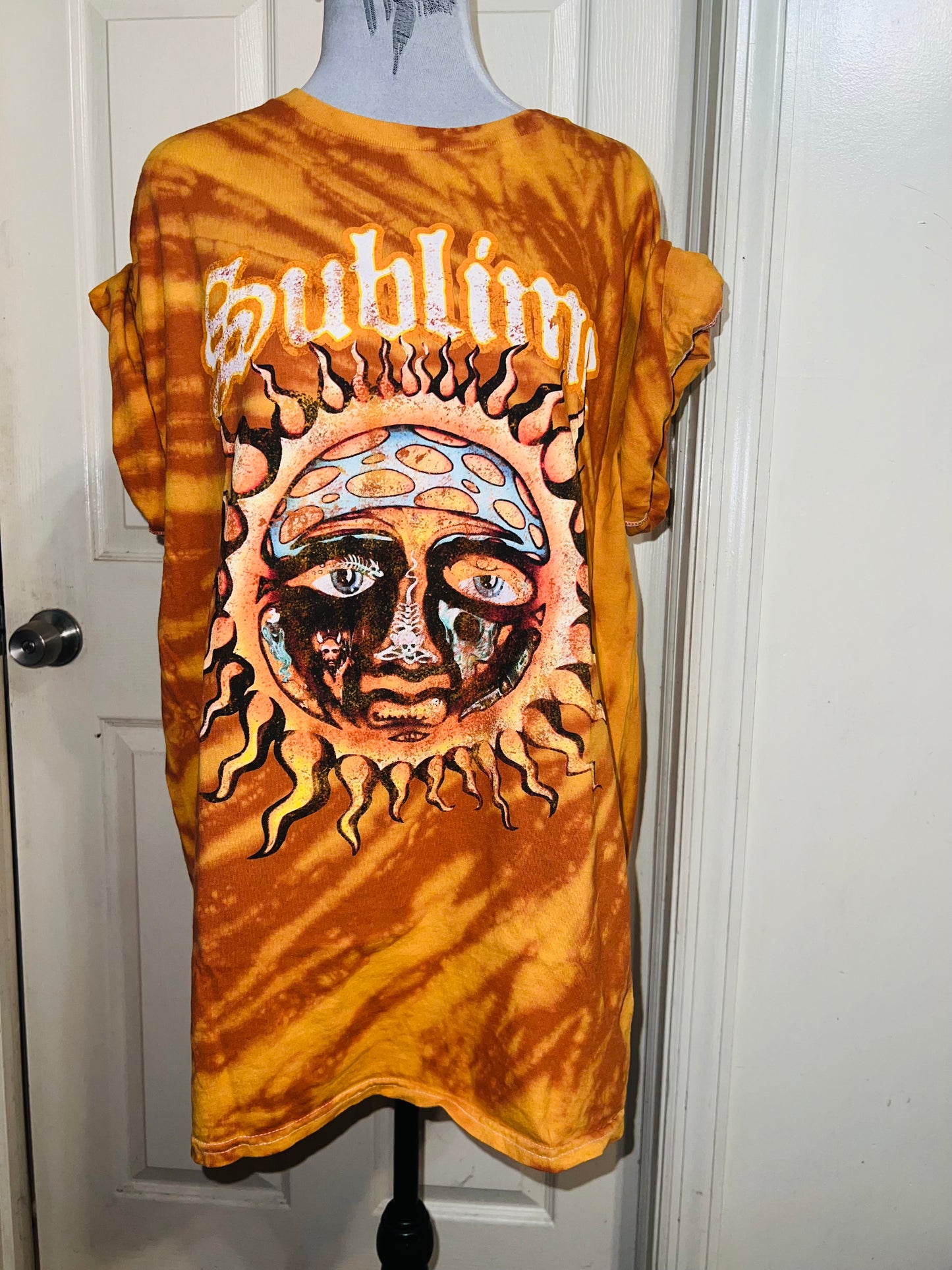 Sublime Tie Dyed Oversized Distressed Tee