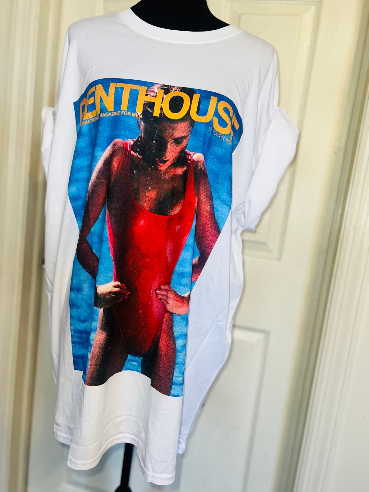 Penthouse Oversized Distressed Tee