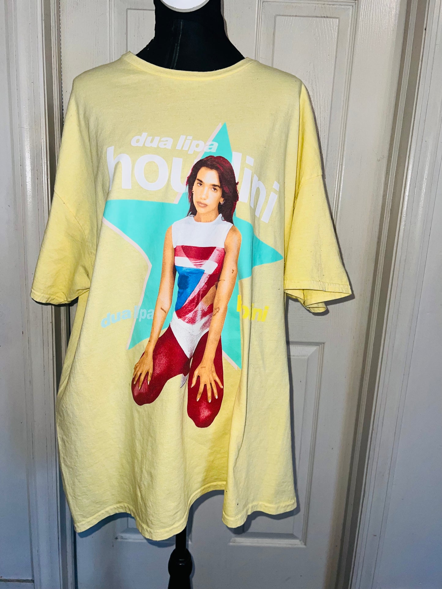 Dua Lipa Oversized Distressed Tee