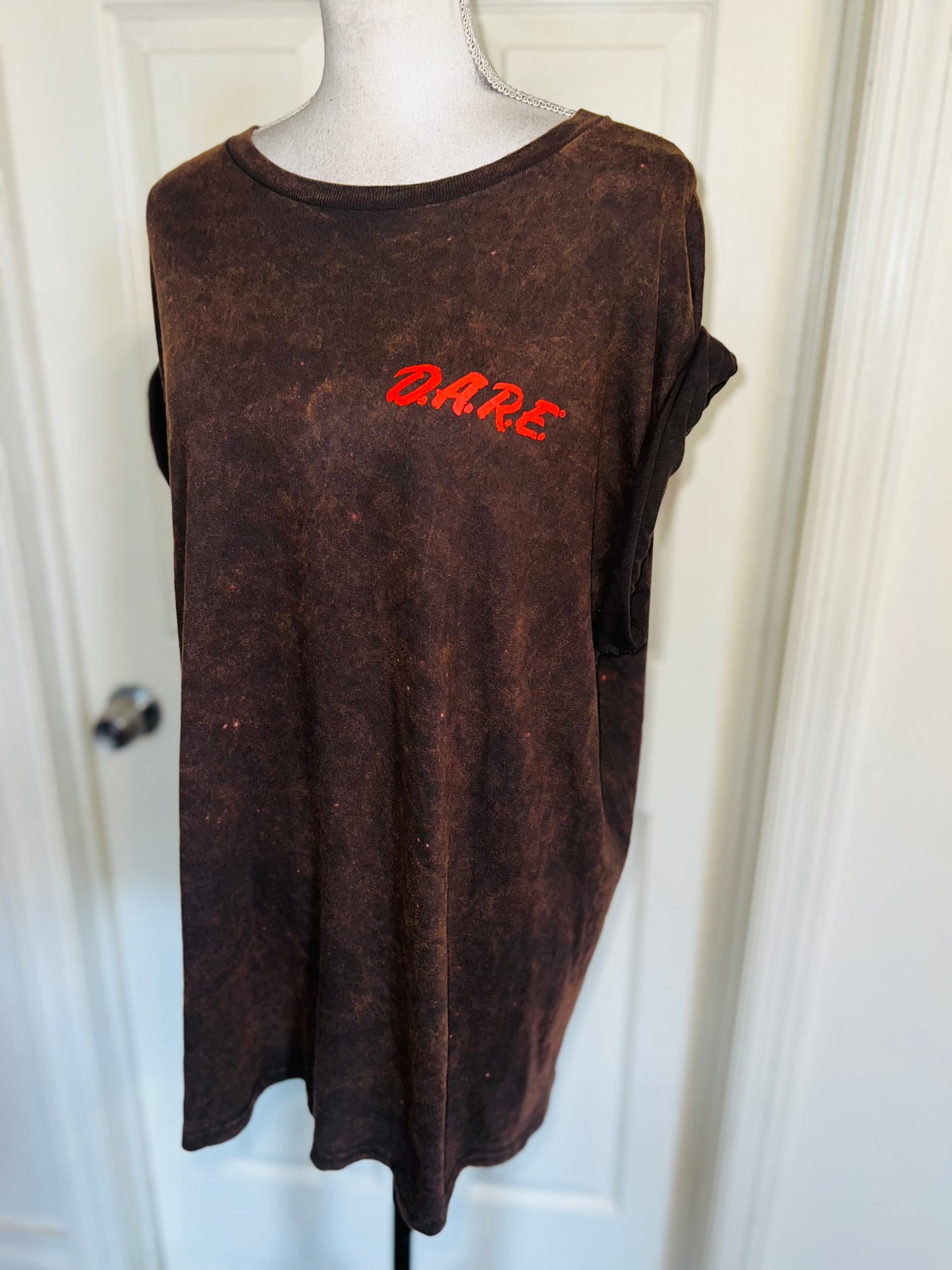 D.A.R.E Double Sided Oversized Distressed Tee