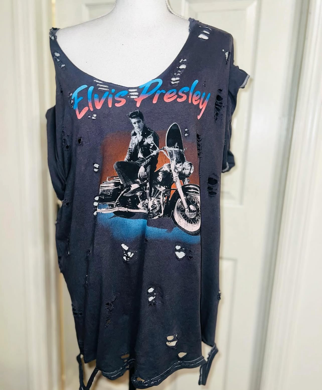 Elvis Oversized Distressed Tee