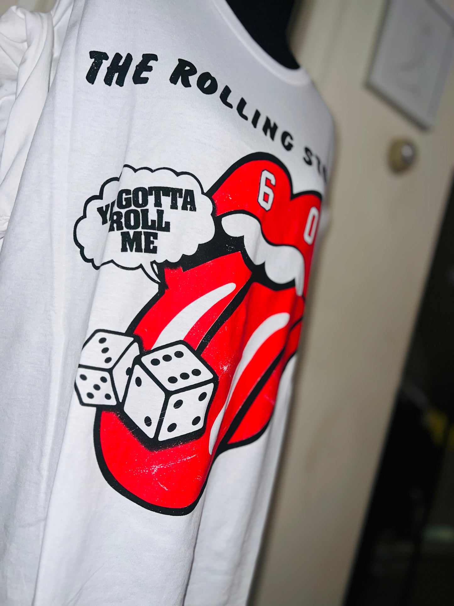 Rolling Stones Tumbling Dice Oversized Distressed Tee
