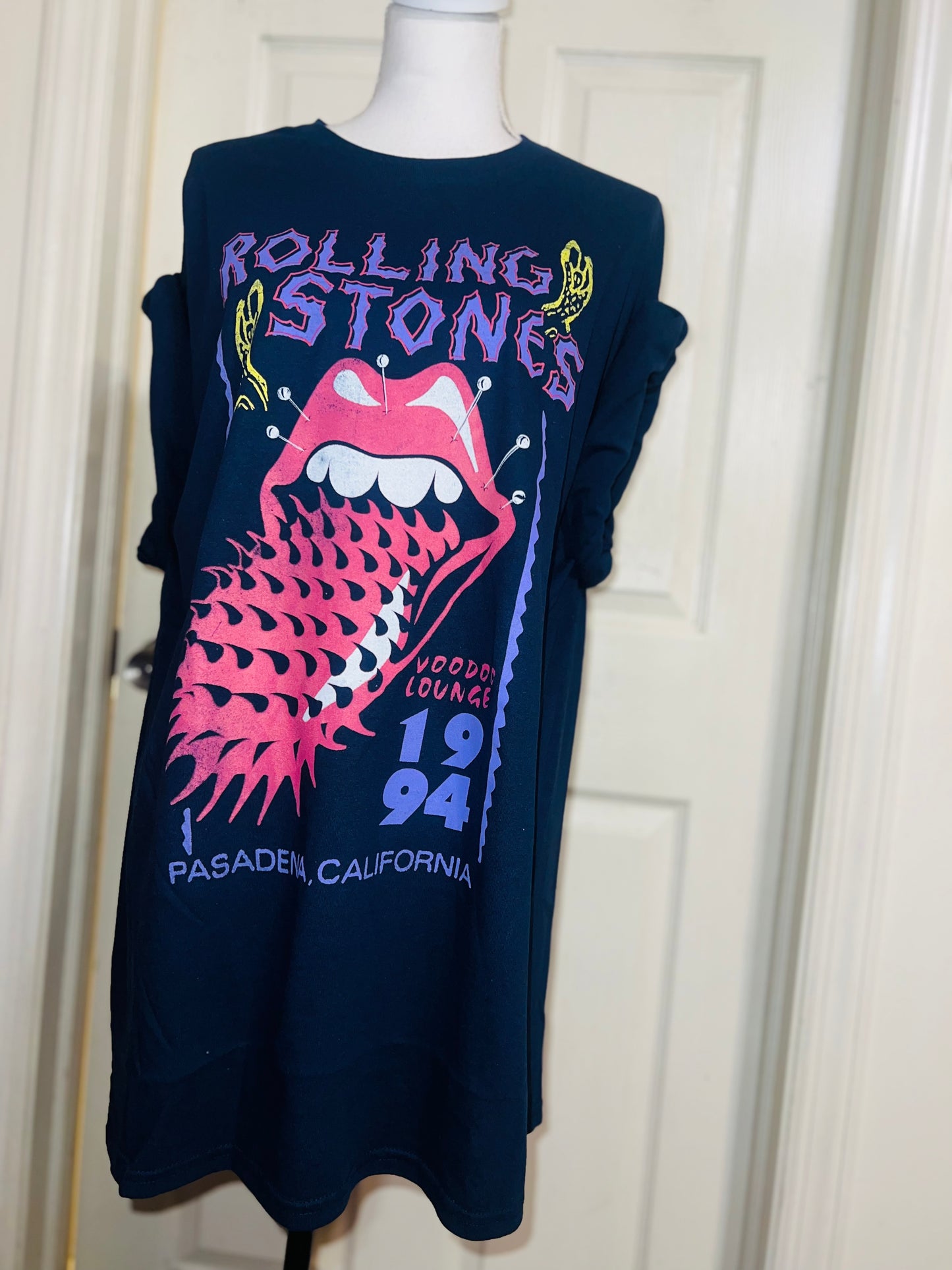 The Rolling Stones Double Sided Oversized Distressed Tee