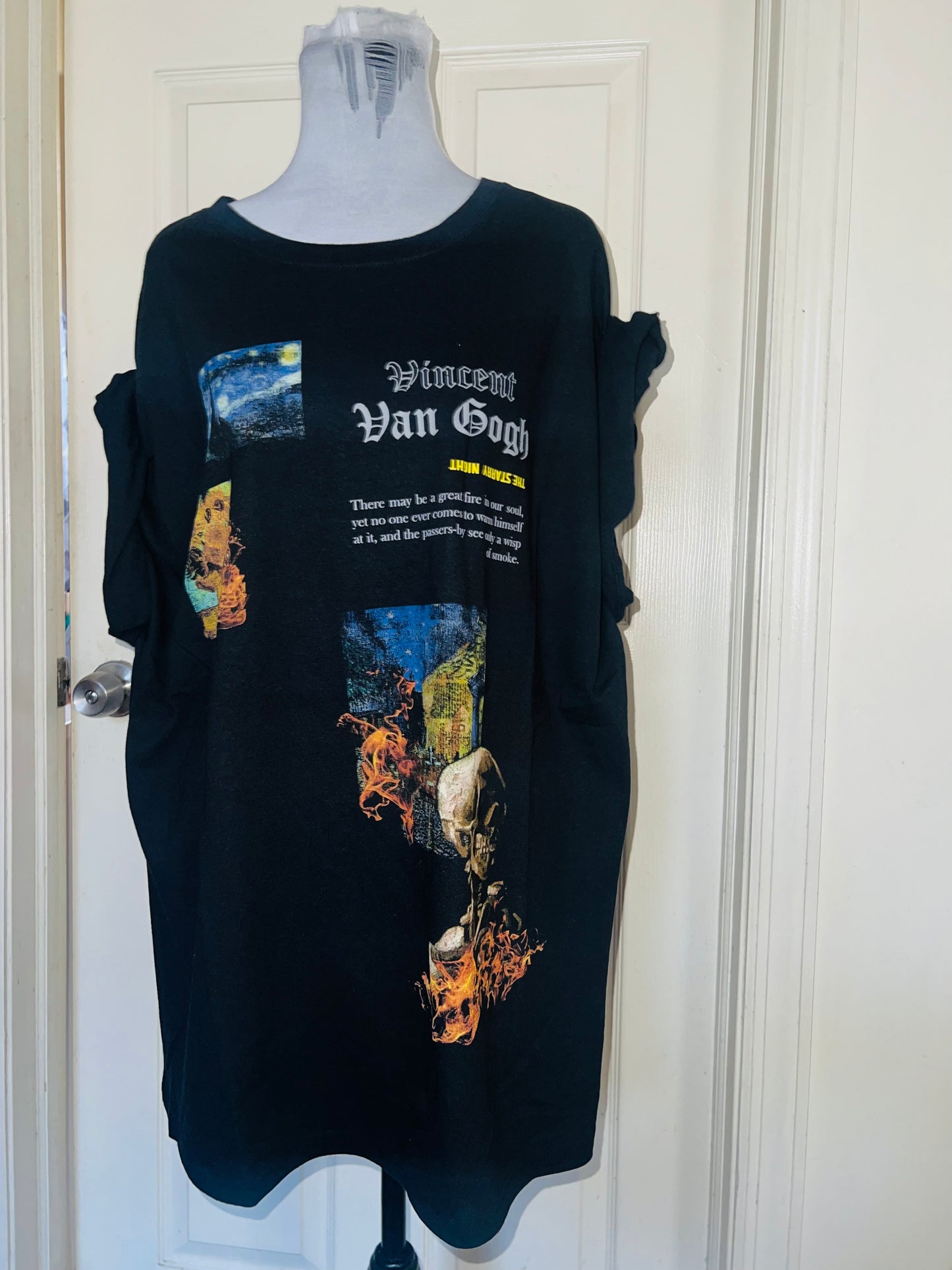 Vincent Van Gogh Oversized Distressed Tee