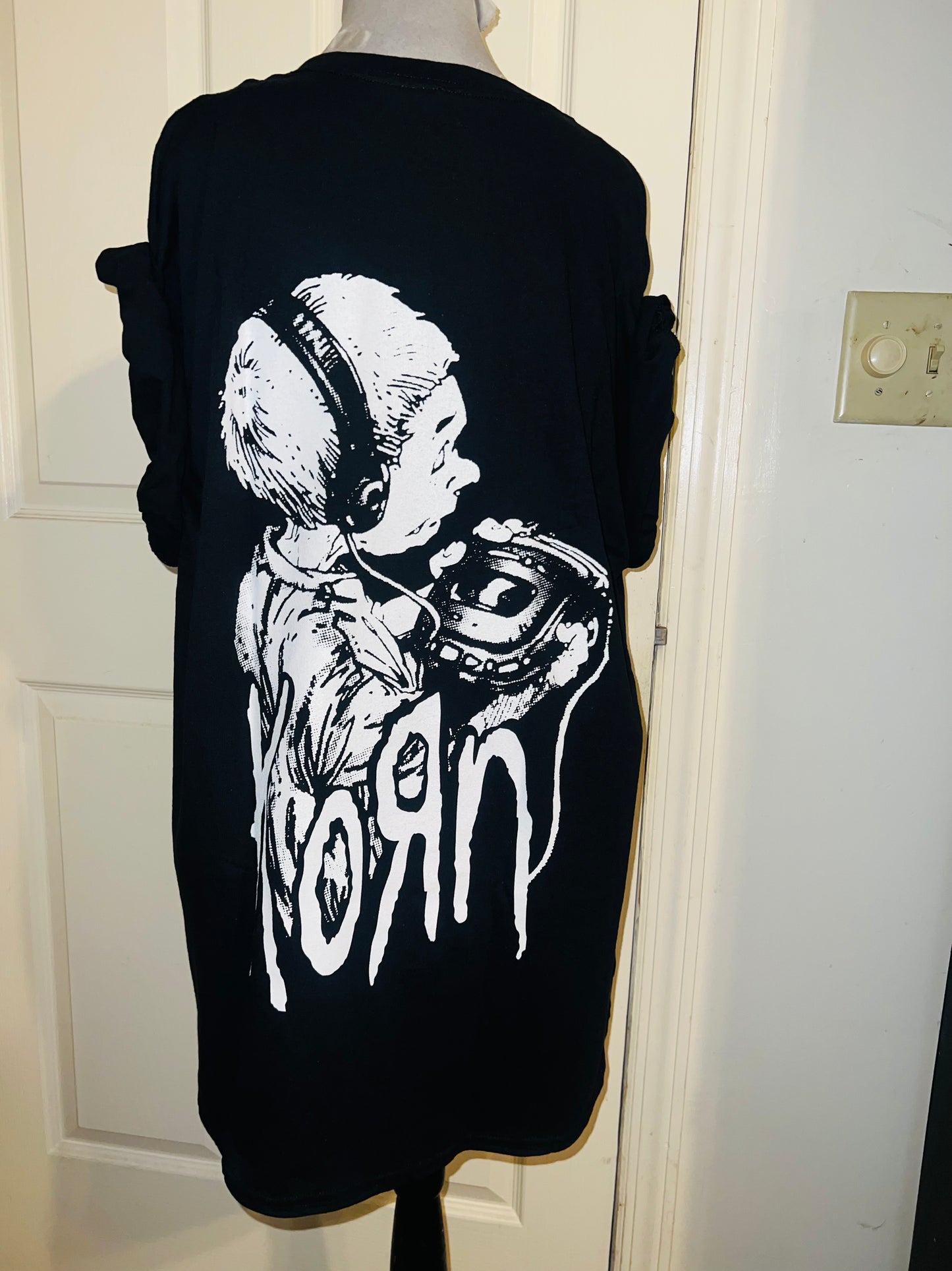 Korn Double Sided Oversized Distressed Tee