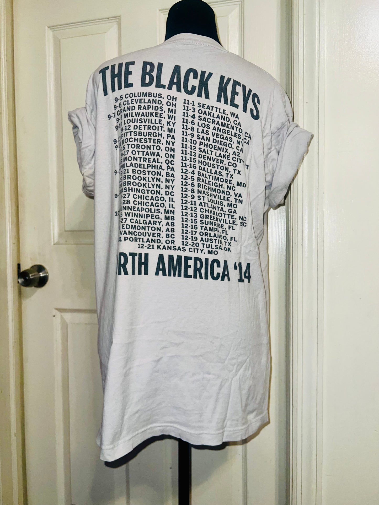 The Black Keys Vintage Tour Double Sided Oversized Tee