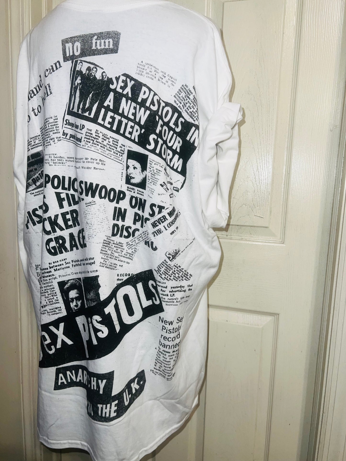 The Sex Pistols Double Sided Oversized Distressed Tee