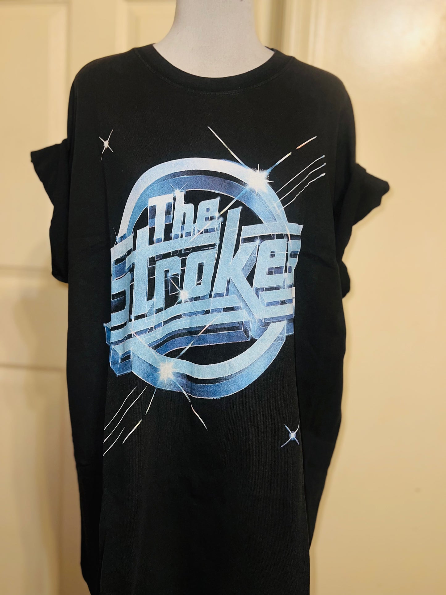The Strokes Oversized Distressed Tee