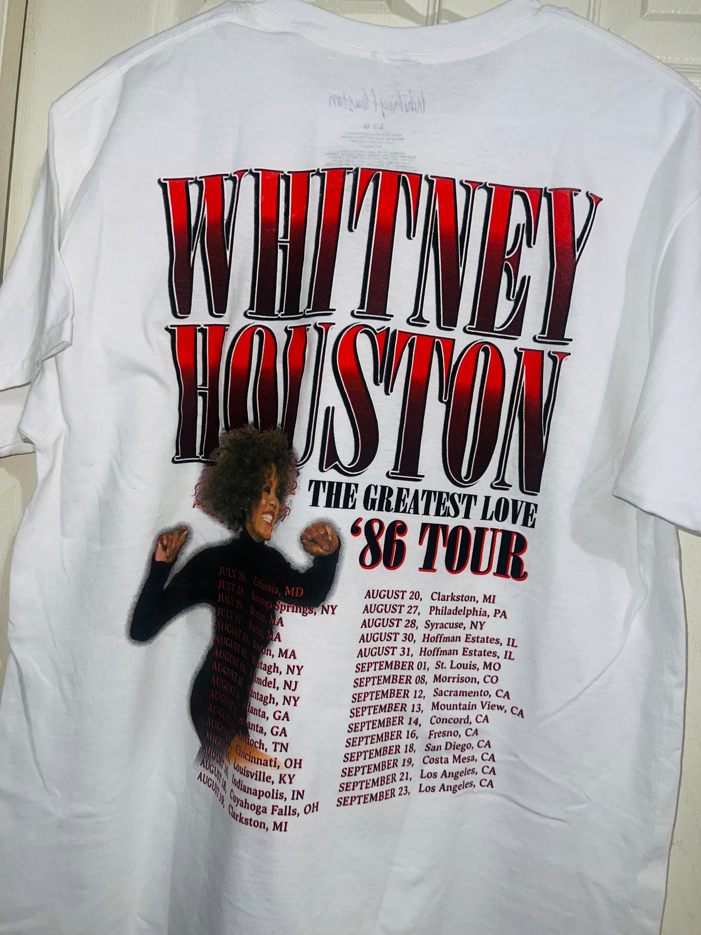 Whitney Houston Double Sided ‘86 Tour Oversized Tee