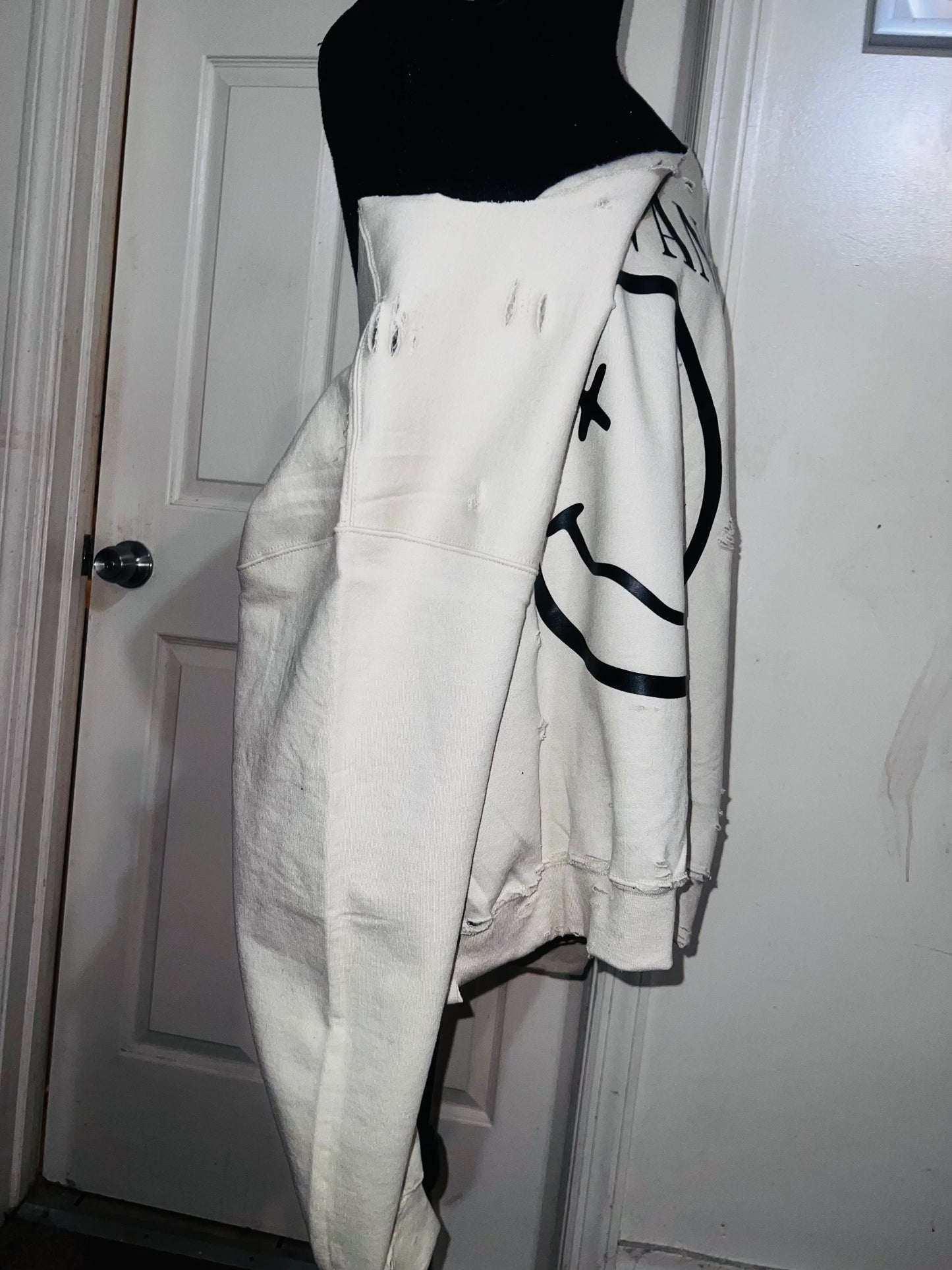 Nirvana Oversized Distressed Sweatshirt