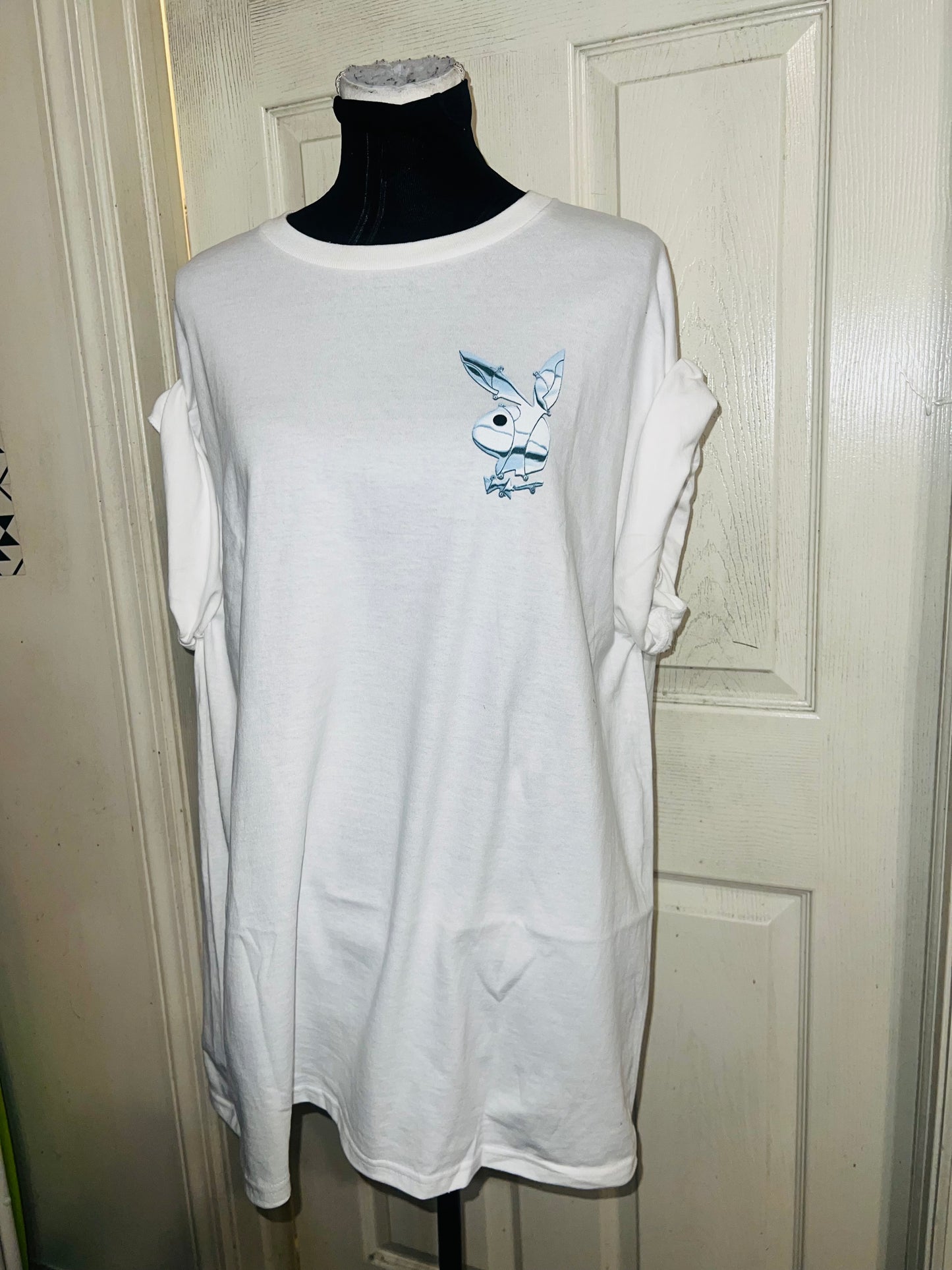 Playboy Double Sided Oversized Distressed Tee