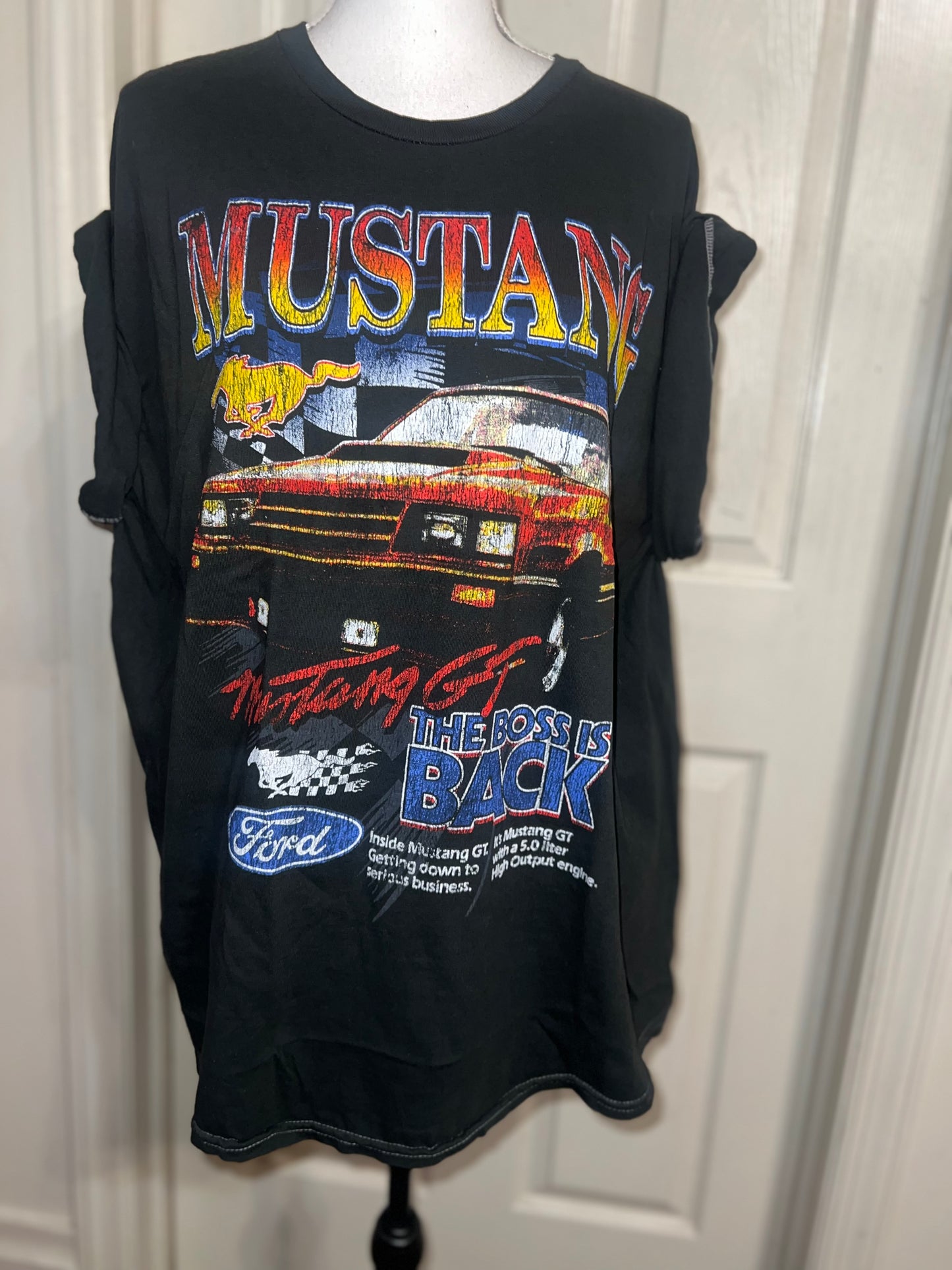 Ford Mustang Oversized Distressed Tee