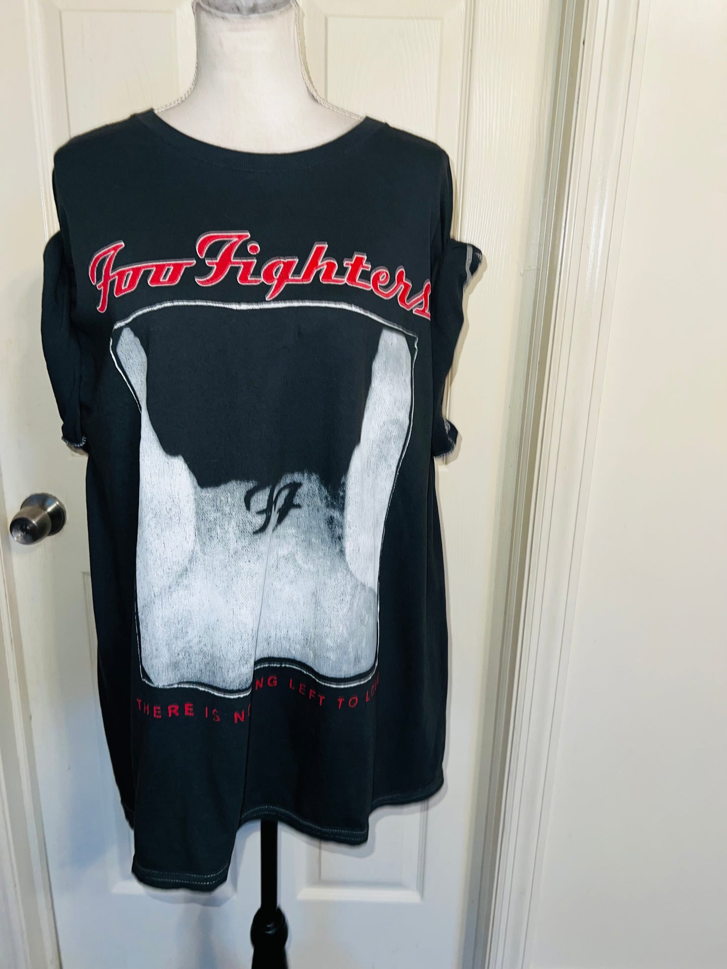 Foo Fighters Double Sided Oversized Distressed Tee