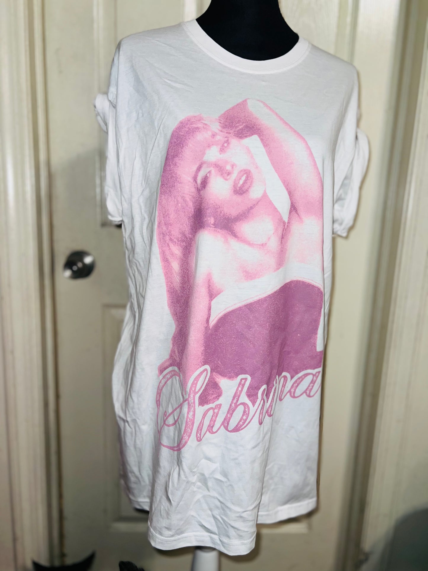 Sabrina Carpenter Oversized Distressed Tee