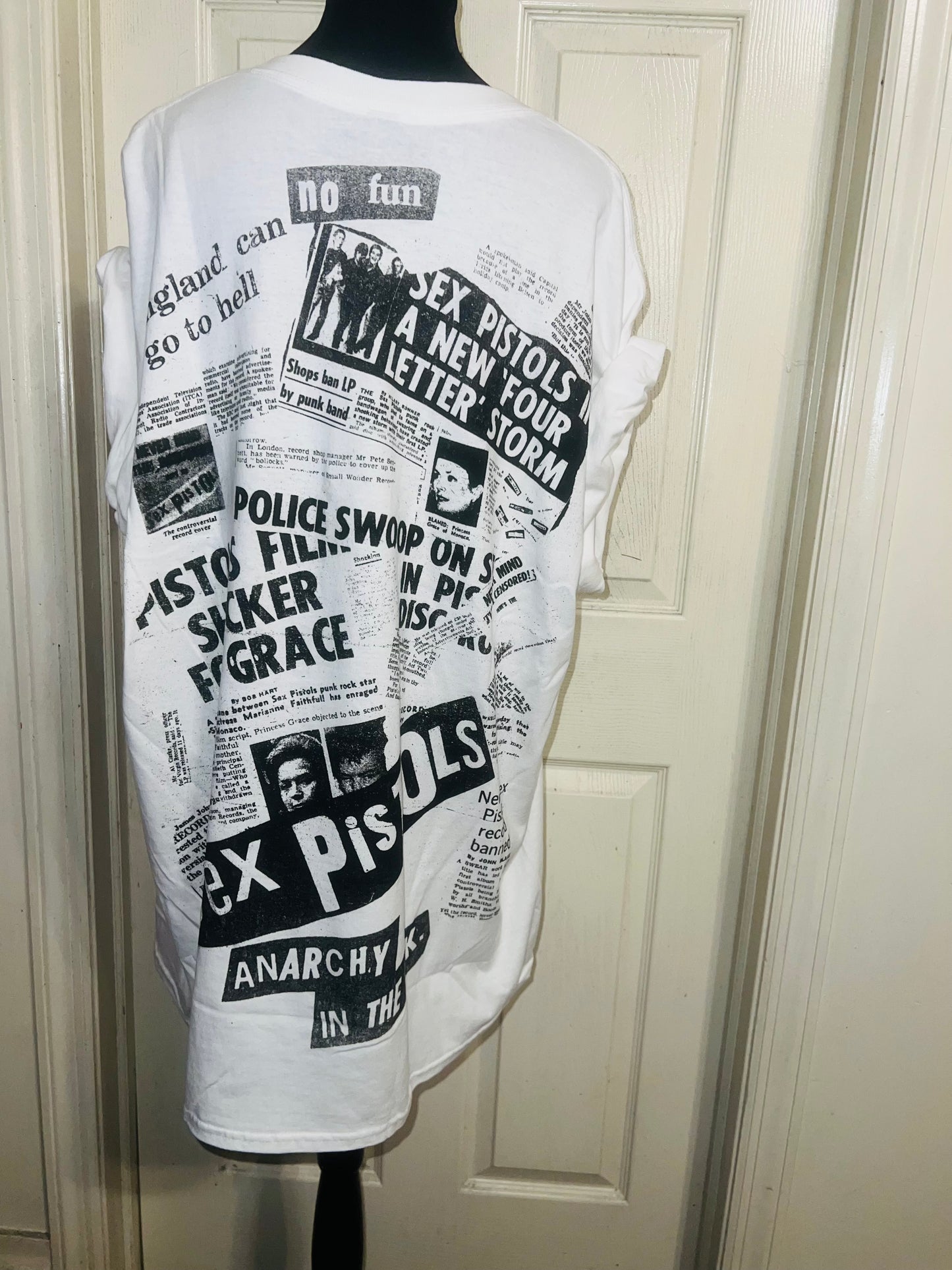 The Sex Pistols Double Sided Oversized Distressed Tee