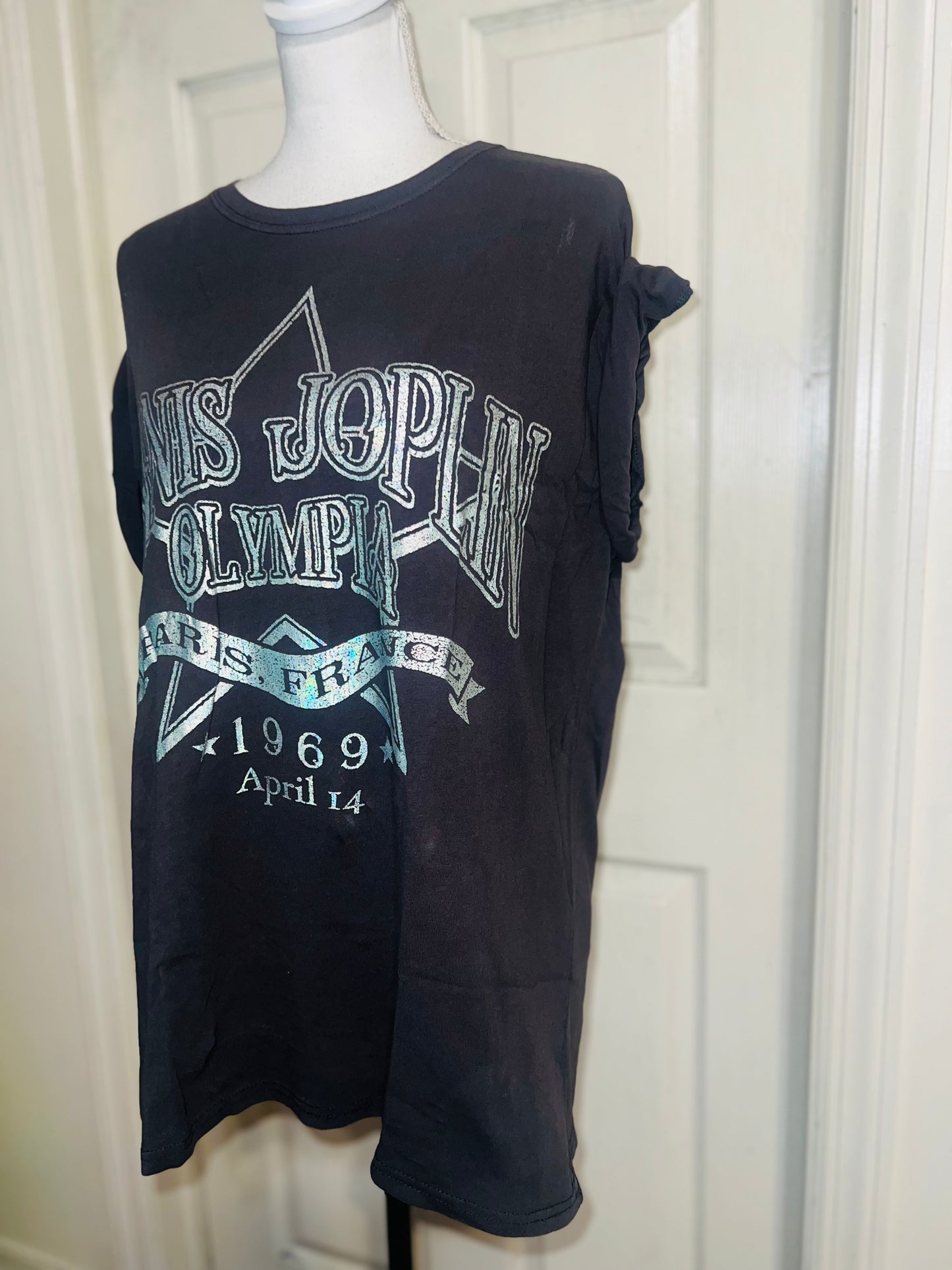 Janis Joplin Oversized Distressed Tee