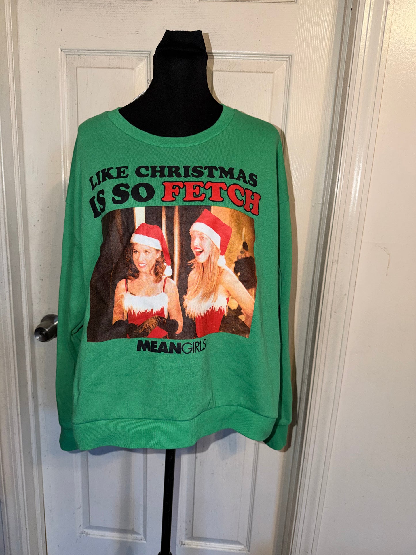 Mean Girls Holiday Oversized Distressed Sweatshirt
