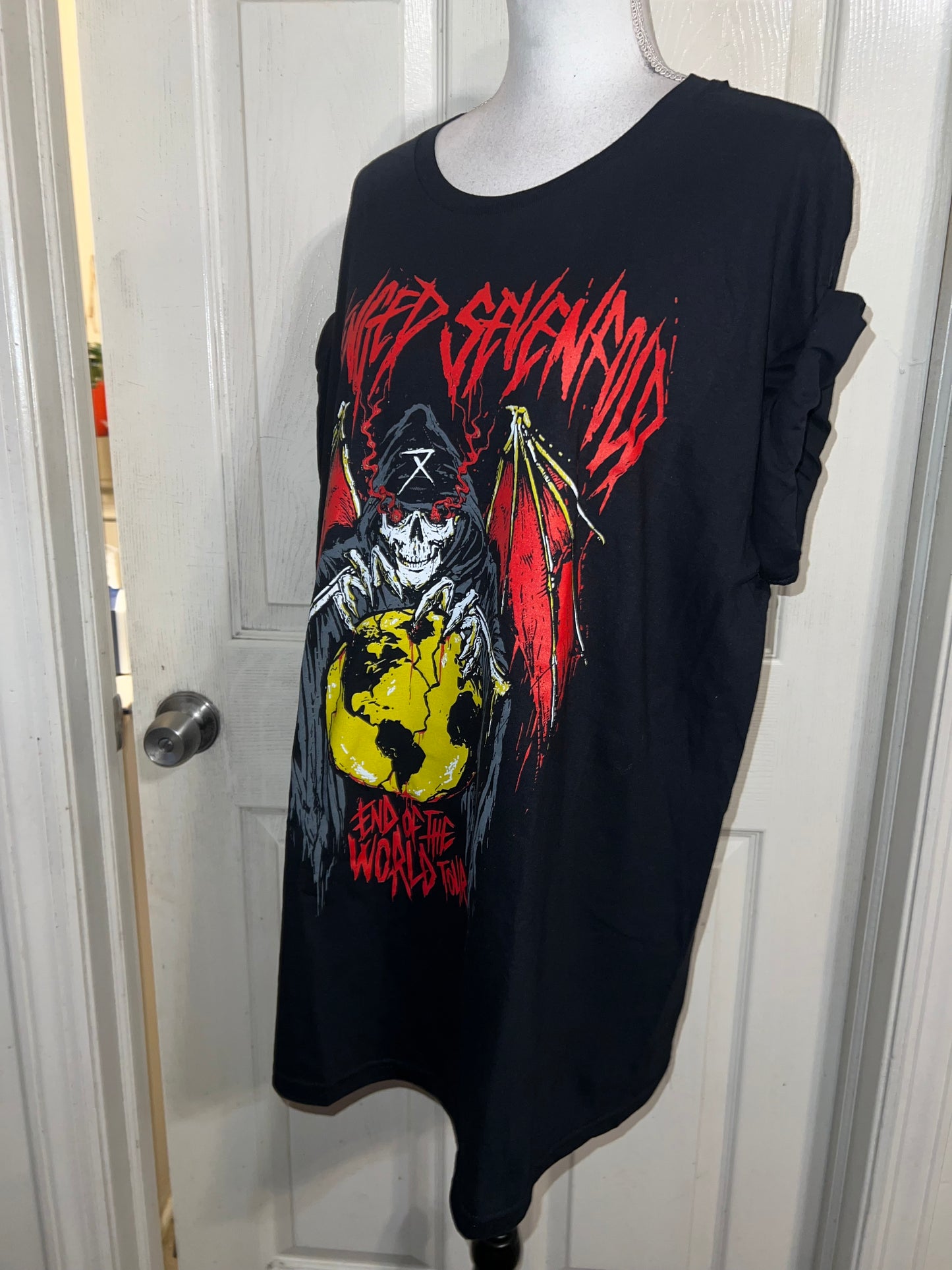 Avenged Sevenfold Oversized Distressed Tee