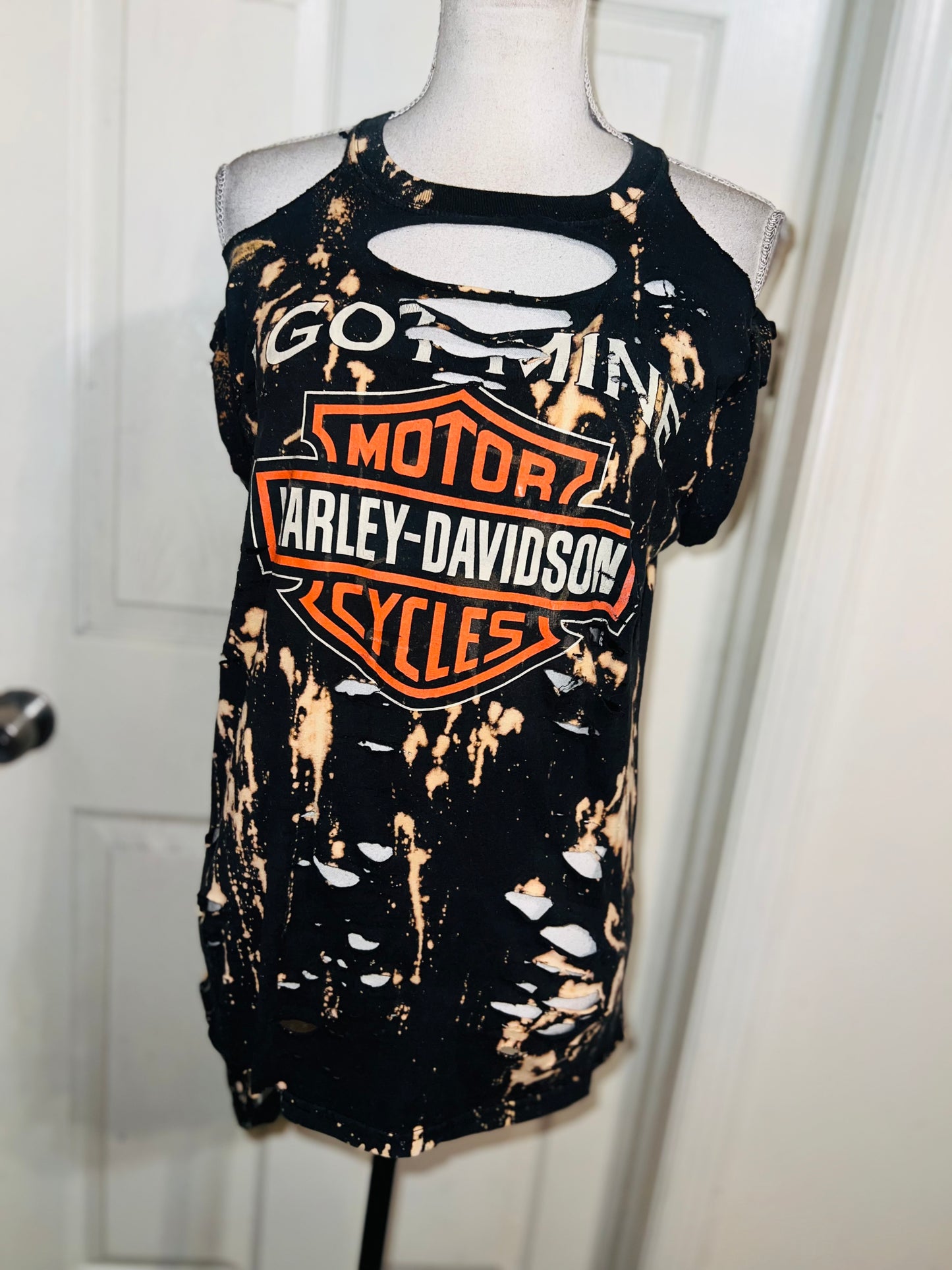 Harley Davidson Bleached Double Sided Distressed Tee