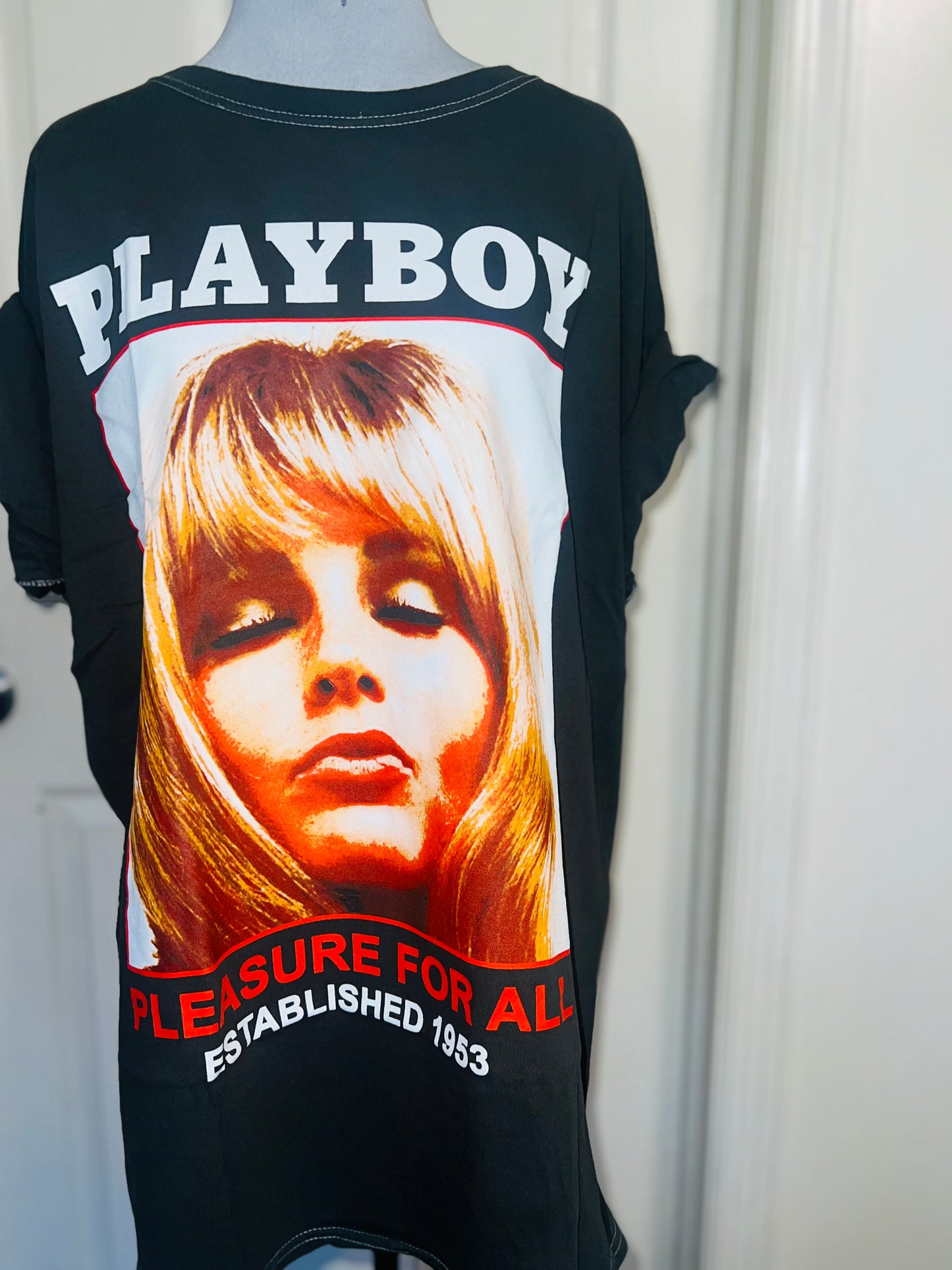 Playboy Oversized Distressed Tee