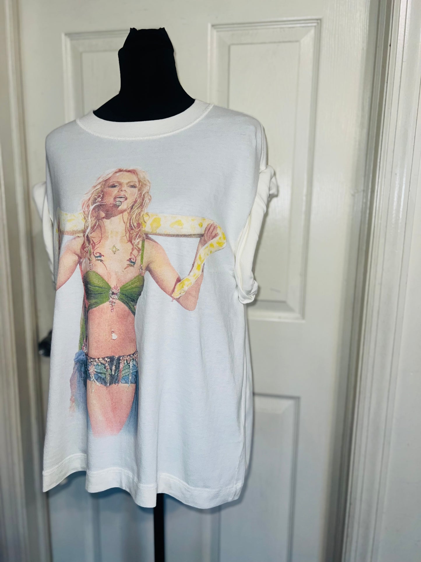 Britney Spears Oversized Distressed Tee