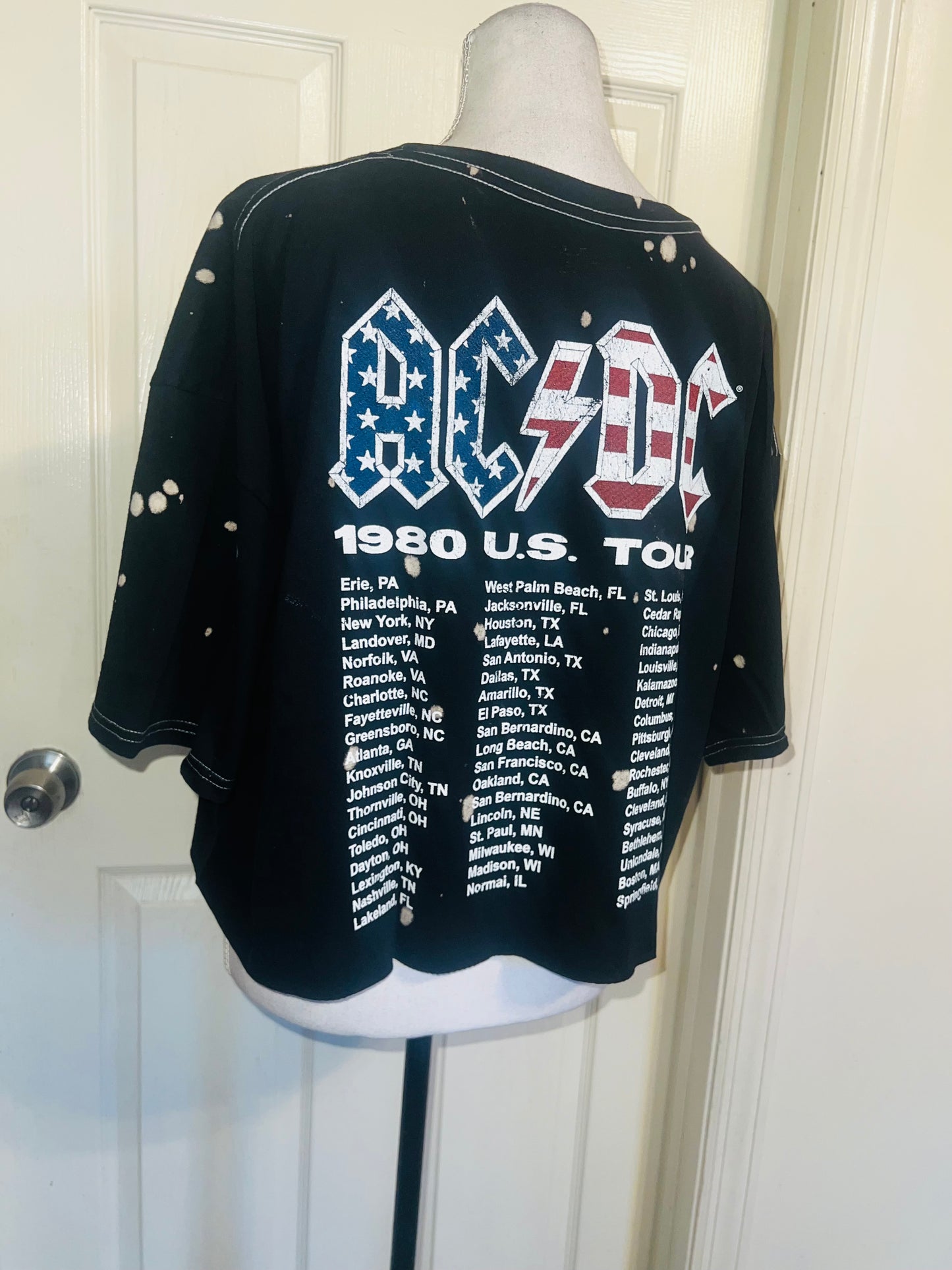 AC/DC Oversized Distressed Tee