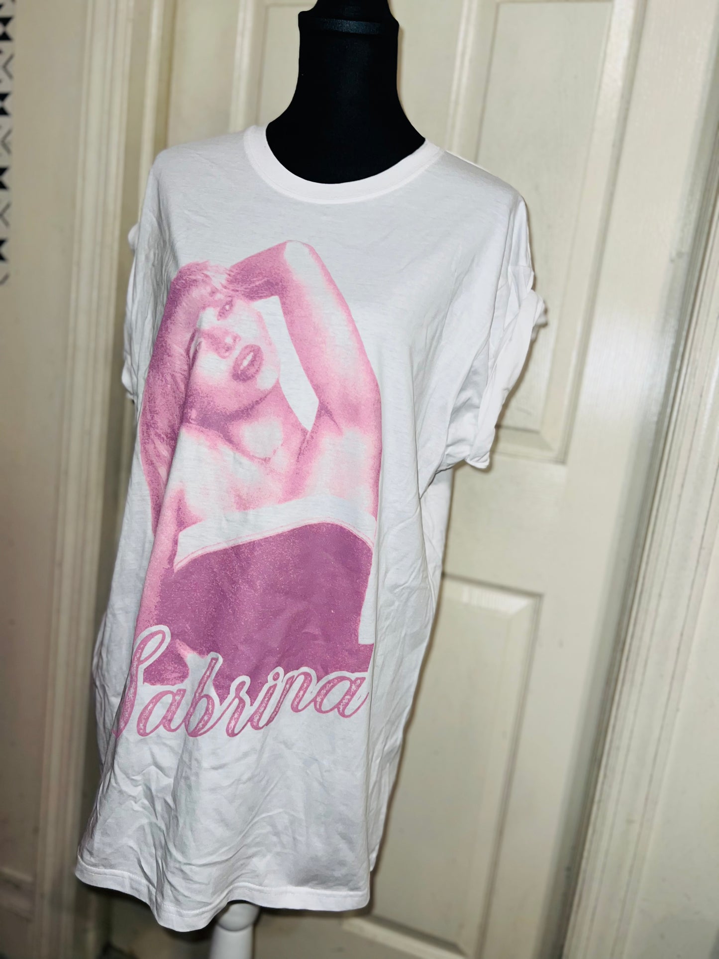 Sabrina Carpenter Oversized Distressed Tee
