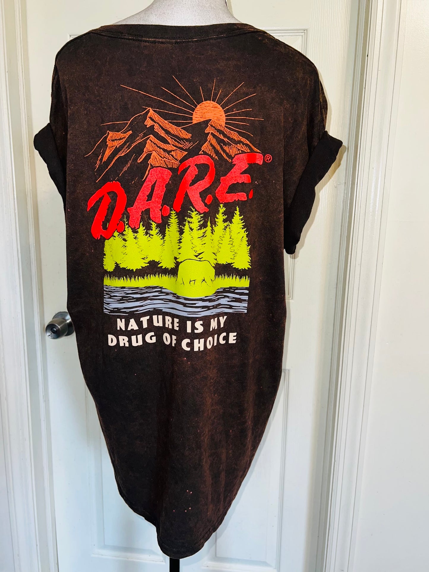 D.A.R.E Double Sided Oversized Distressed Tee